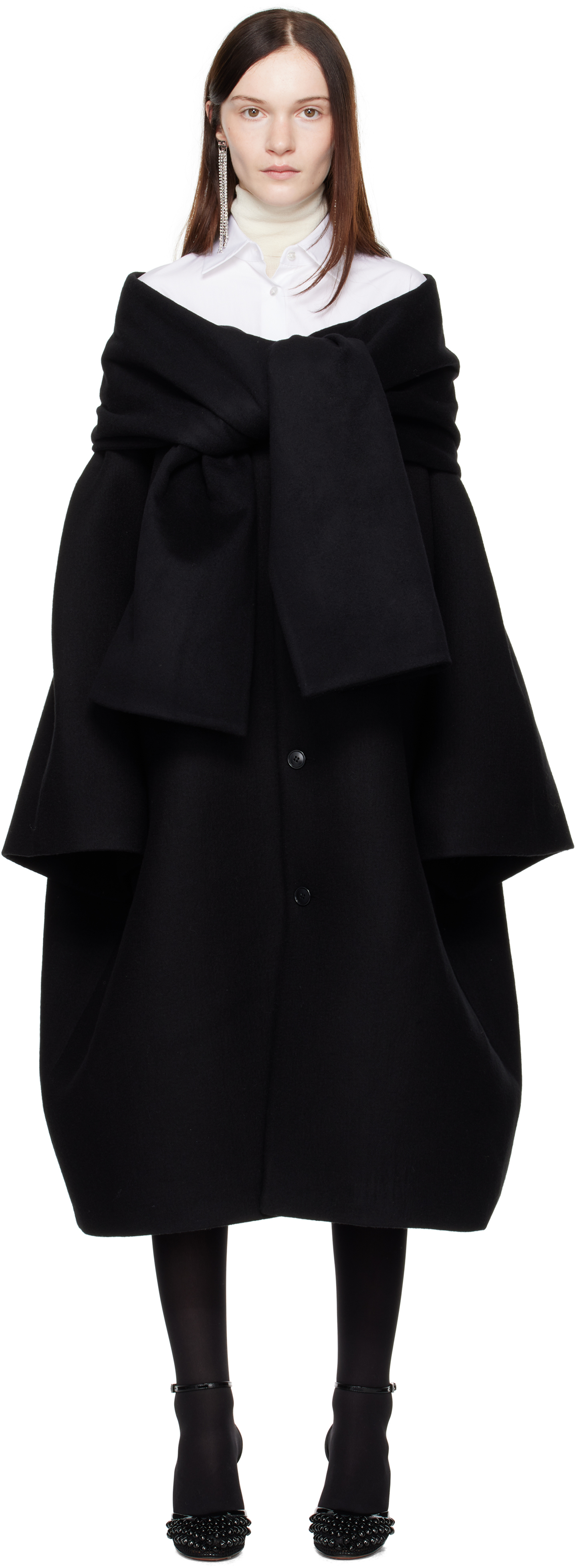 Black Scarf Coat