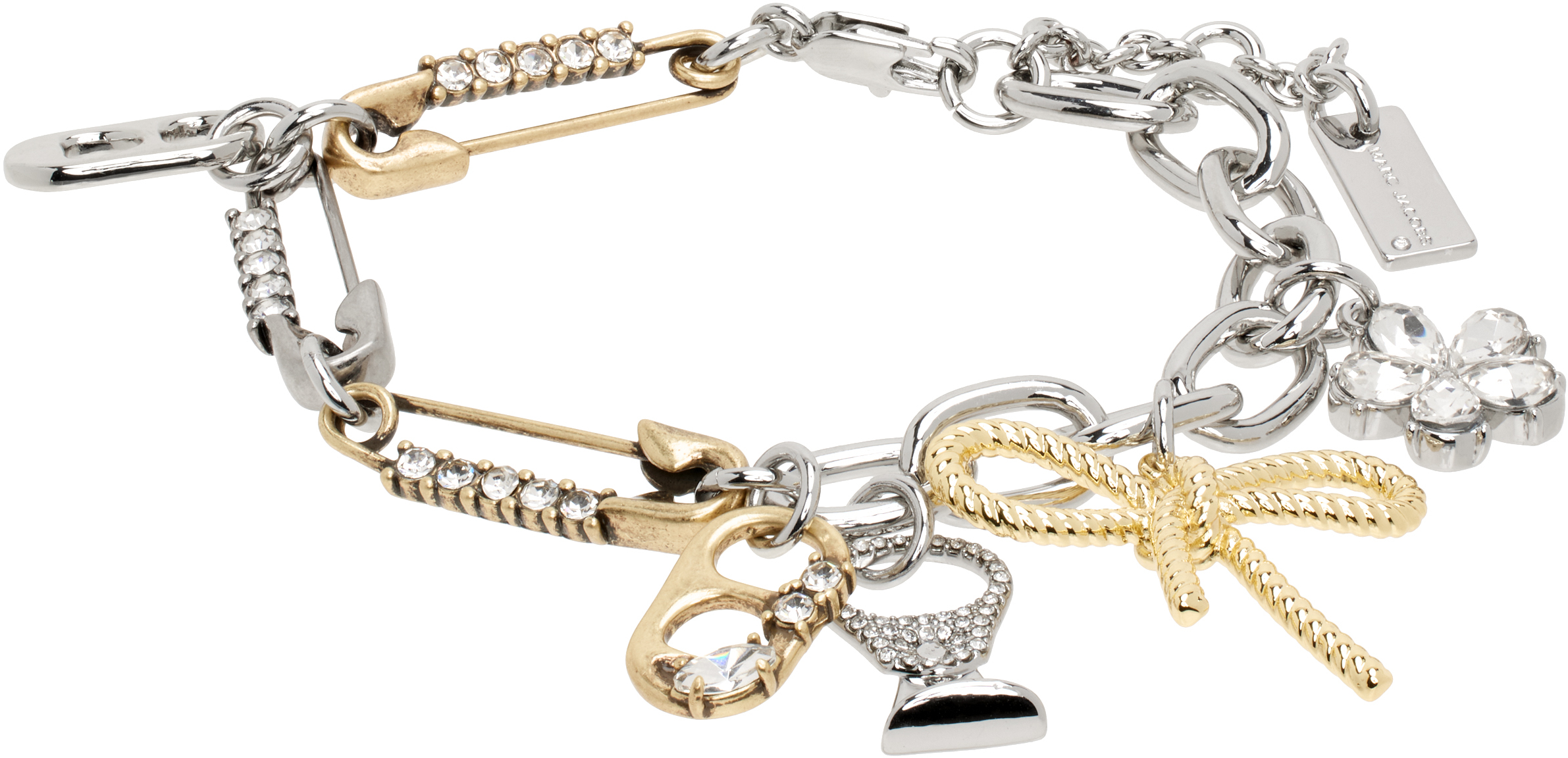 Silver & Gold 'The Grunge Glam Charm' Bracelet