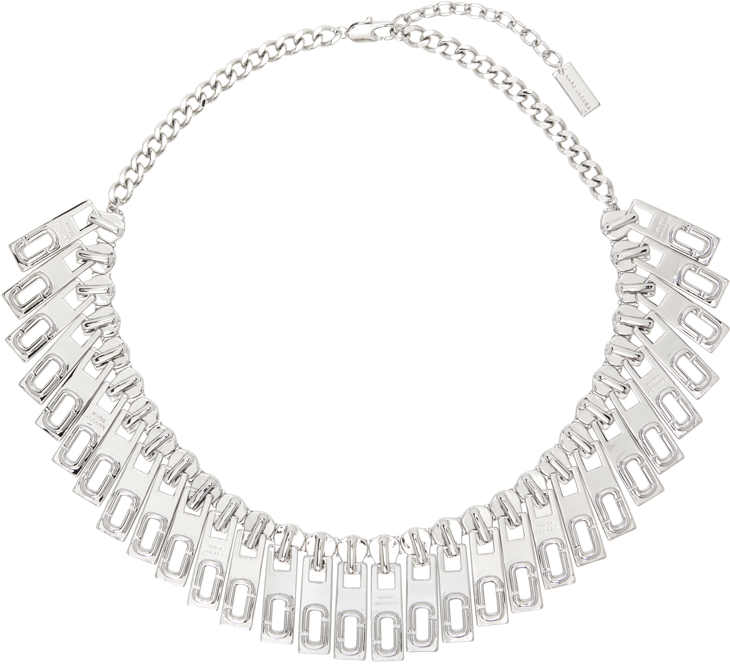 Silver J Marc Zipper Statement Necklace