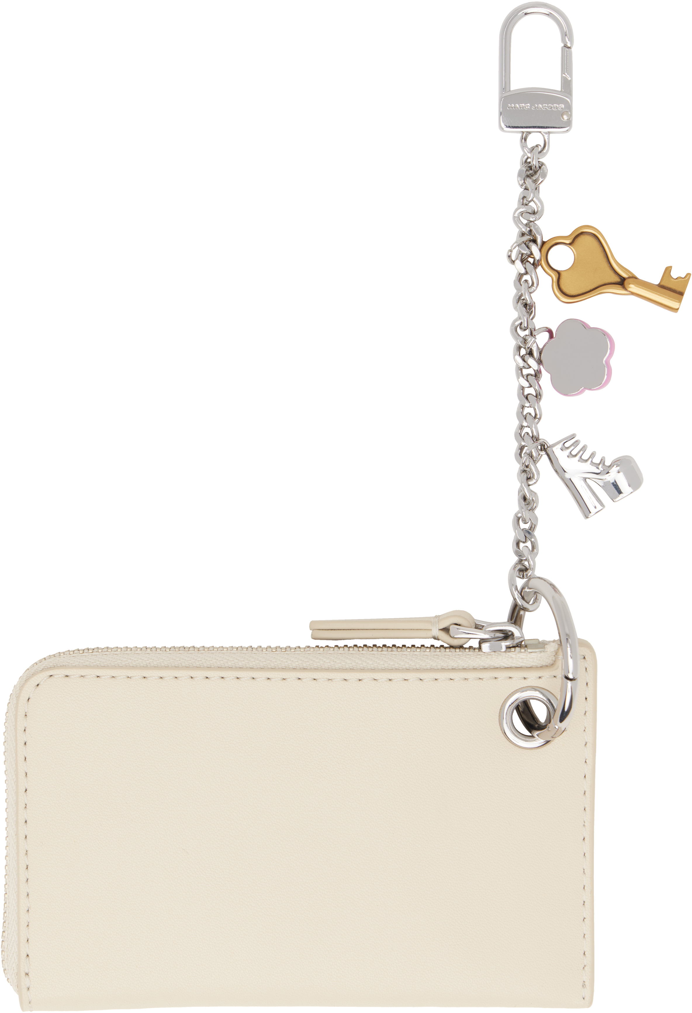 Shop Marc Jacobs Off-white 'the Coin Purse Charm' Coin Pouch In 123 Cloud White