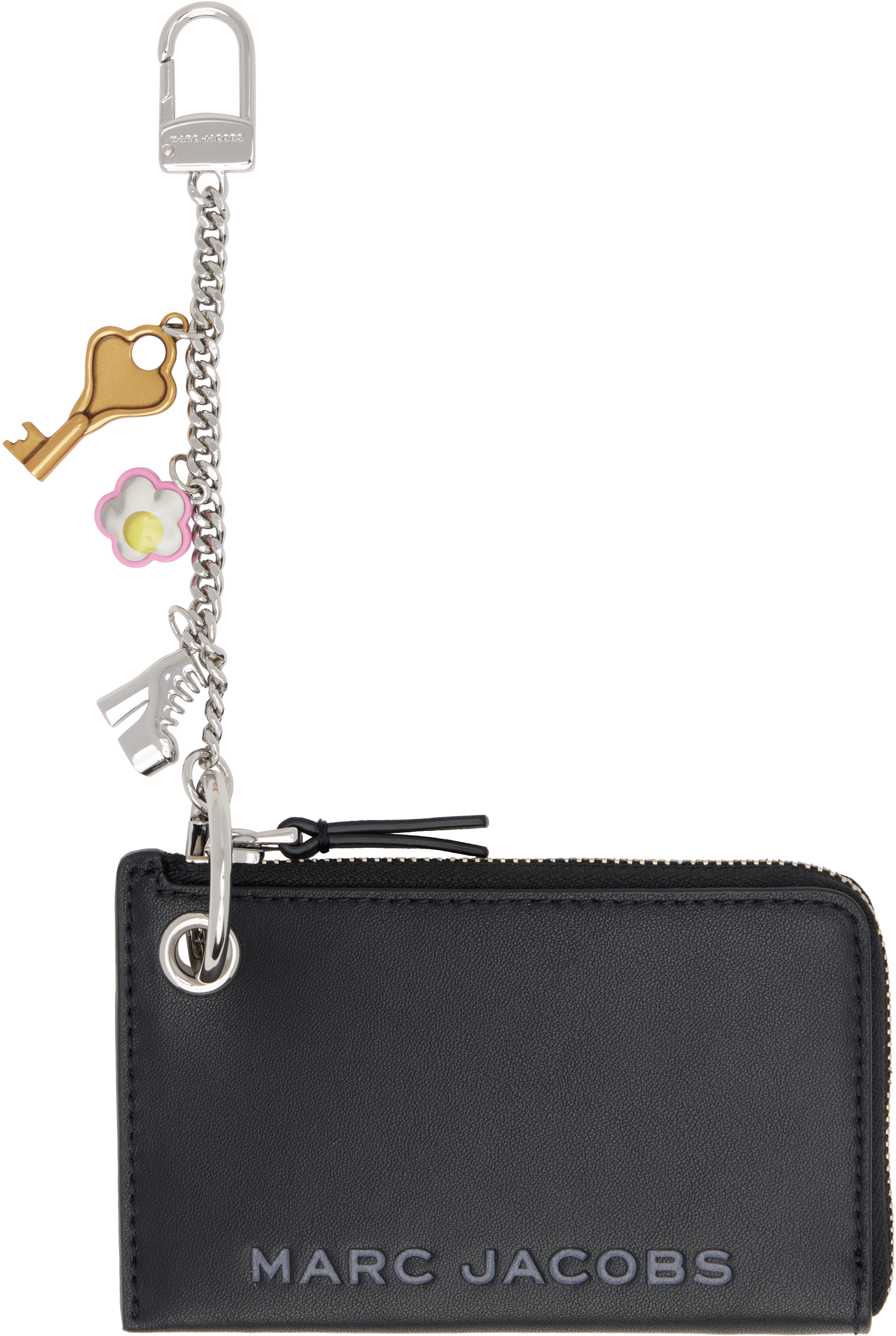 Marc Jacobs Black 'the Coin Purse Charm' Coin Pouch In 001 Black