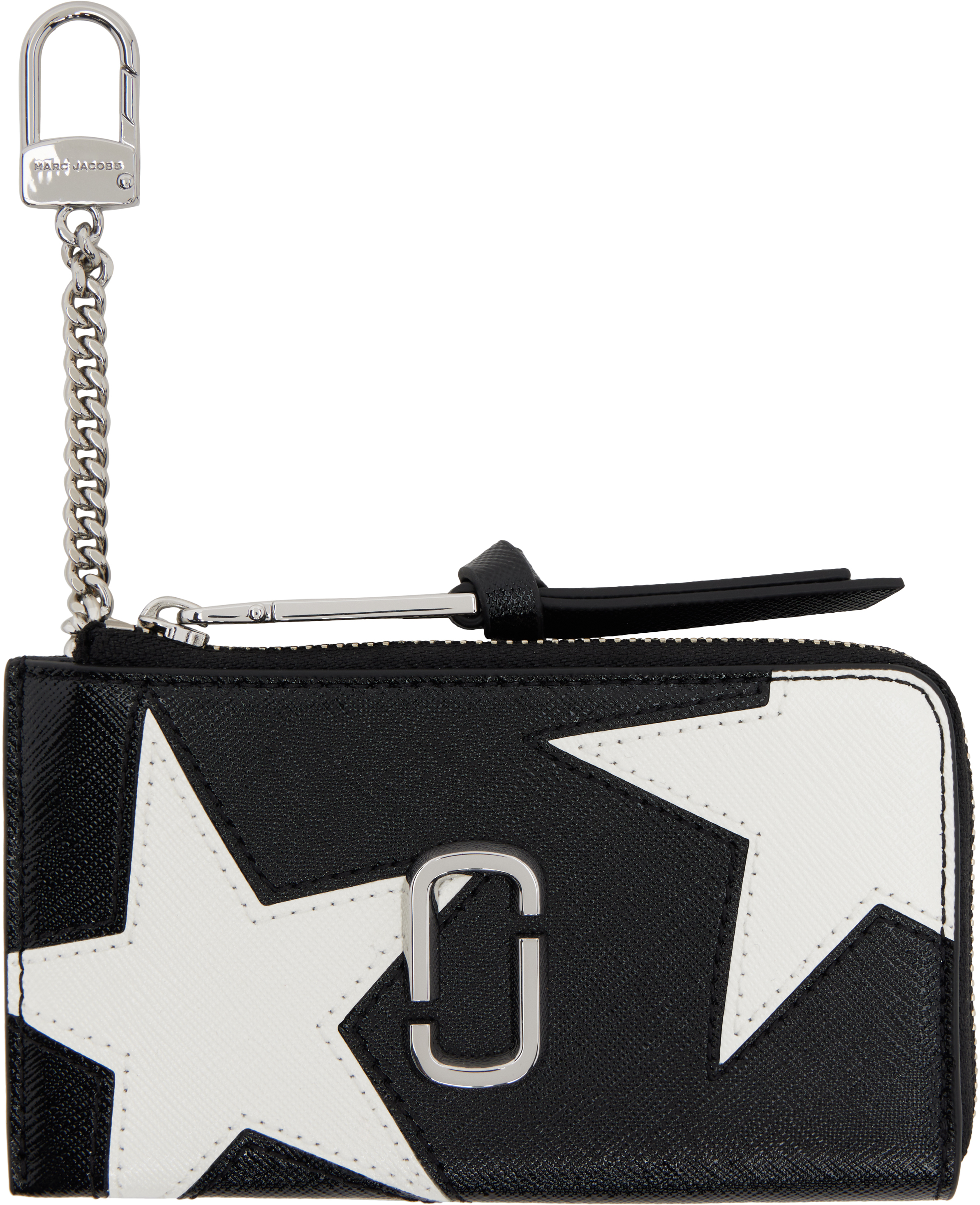 Black 'The Star Patchwork Top Zip Multi' Wallet