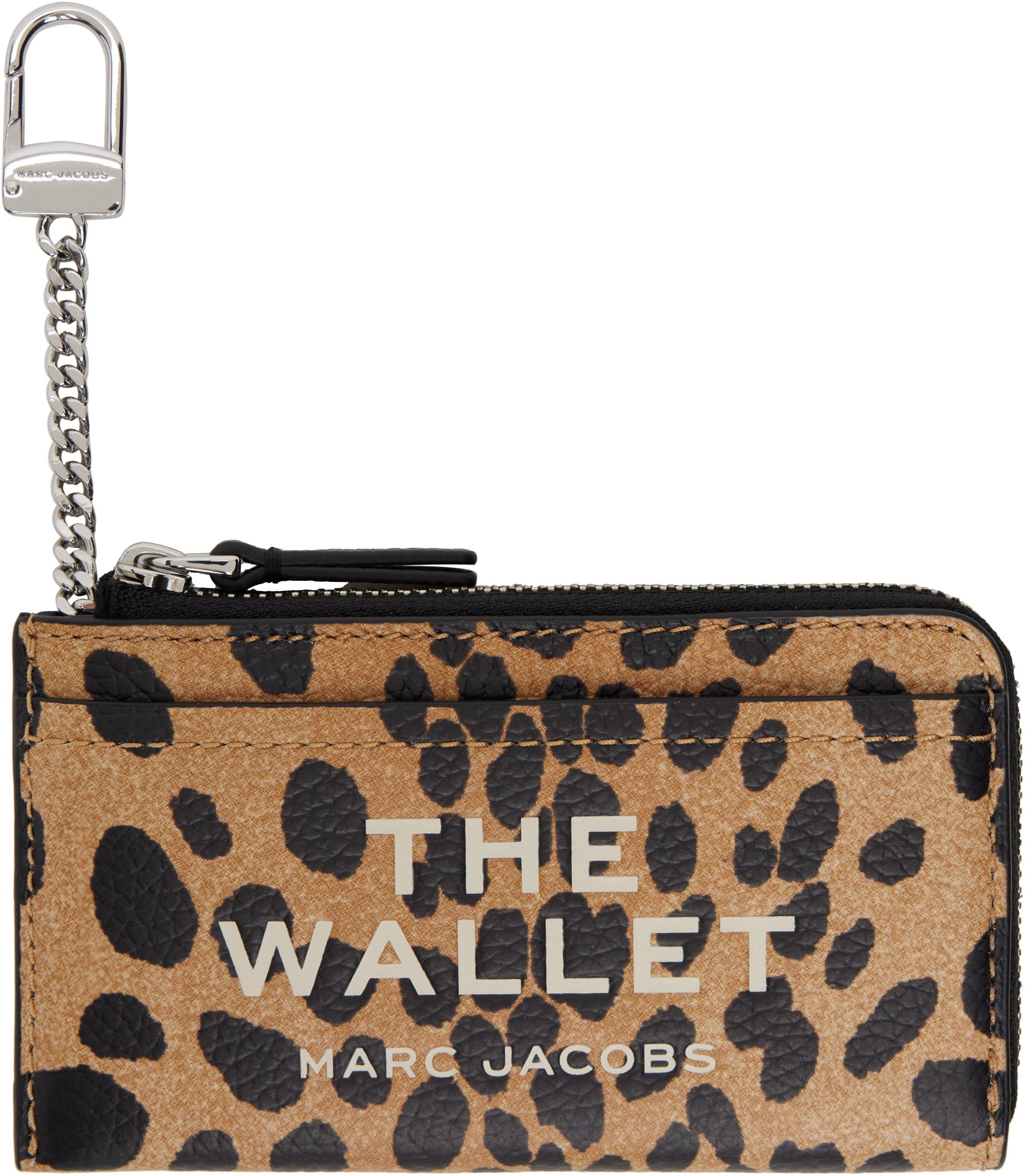 Tan & Black 'The Cheetah Top Zip Multi' Wallet