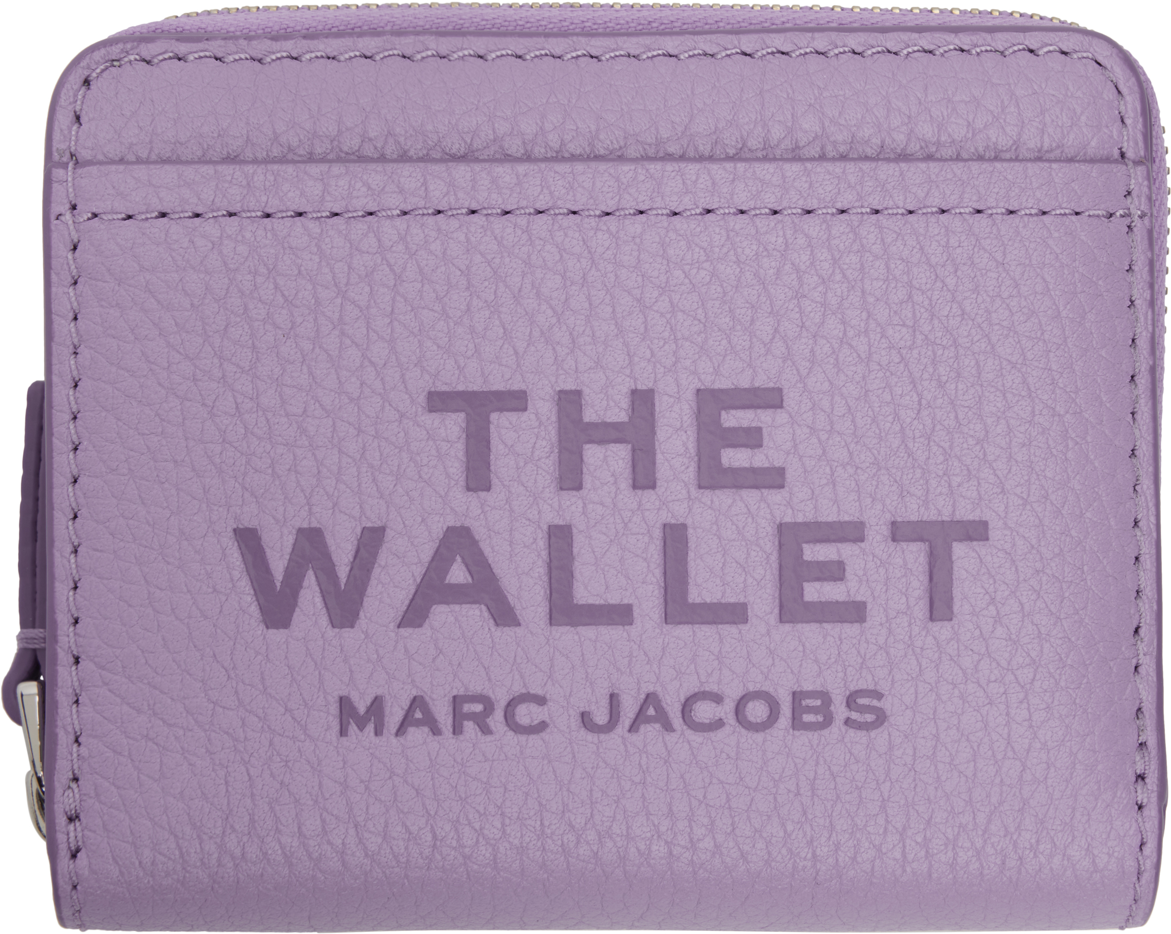 Marc Jacobs: パープル The Leather Mini Compact 財布 | SSENSE