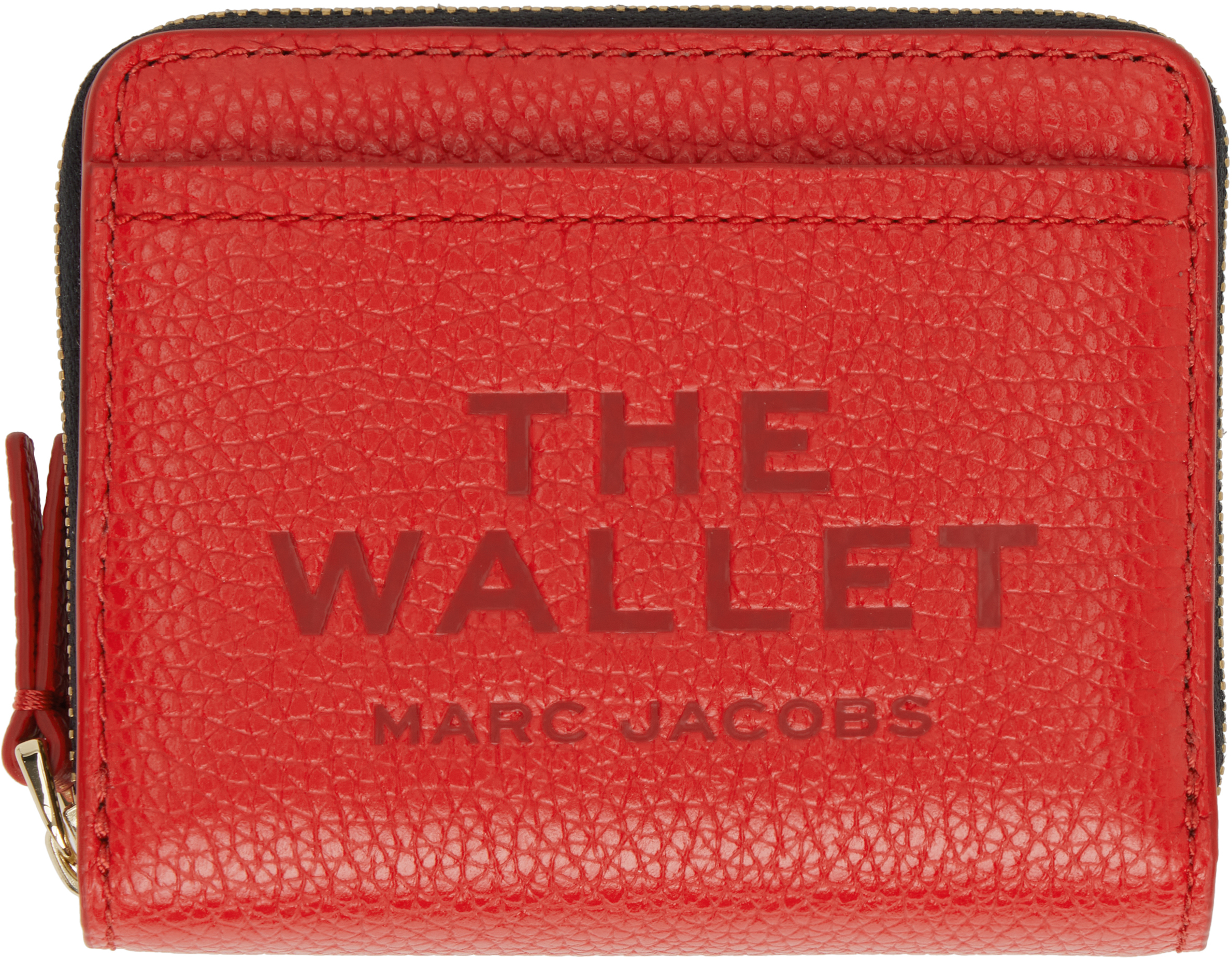 Marc Jacobs Red 'the Leather Mini Compact' Wallet In 617 True Red