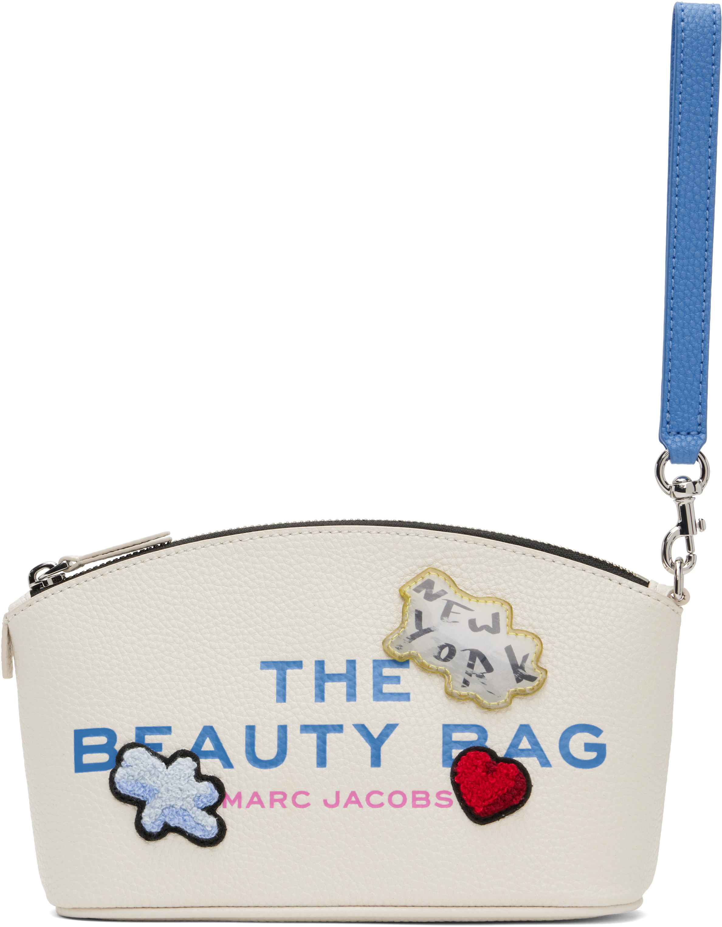 White 'The Sticker Patch Beauty Bag' Cosmetic Pouch