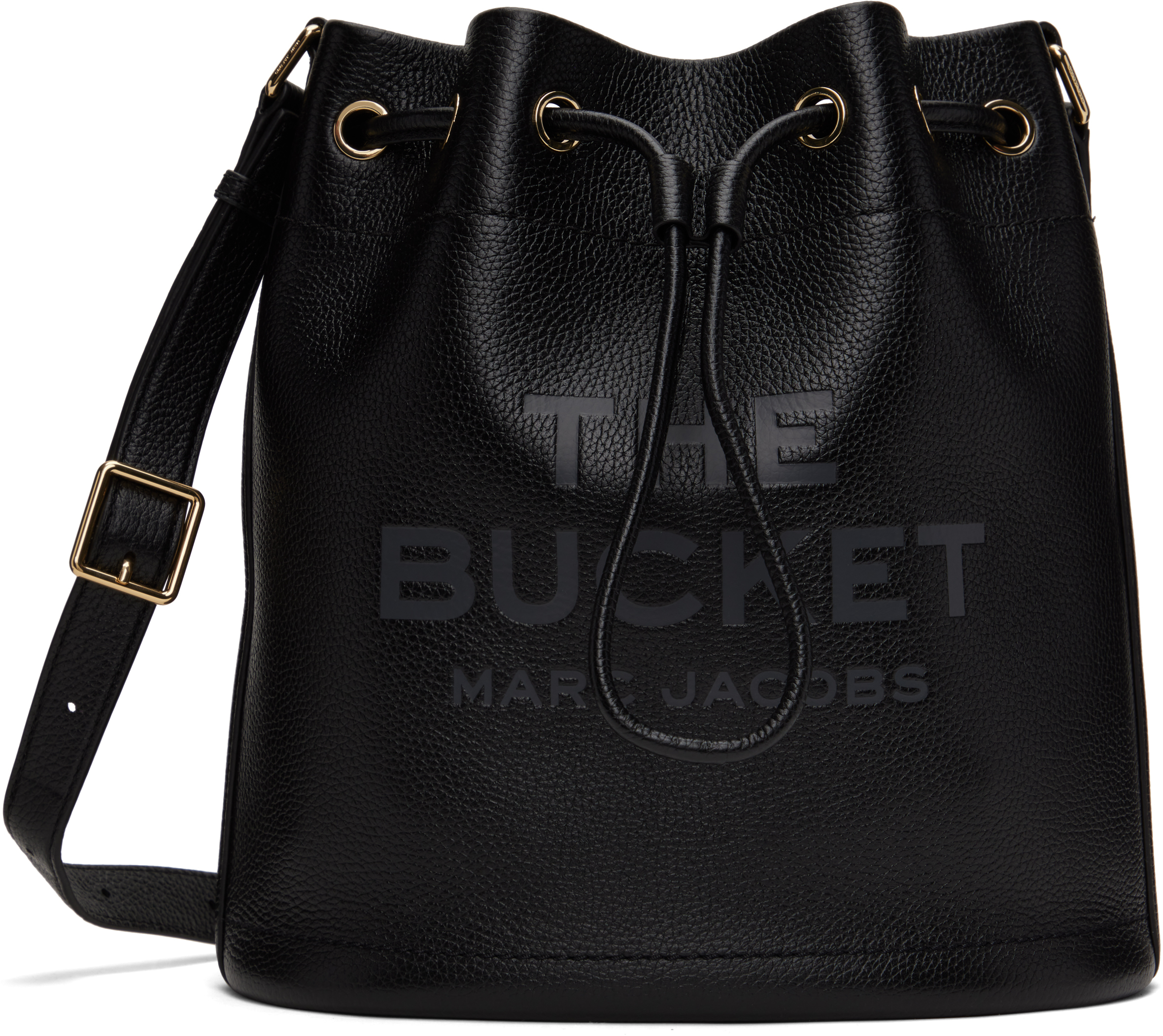 Marc Jacobs Black 'the Leather Large Bucket' Bag In 001 Black