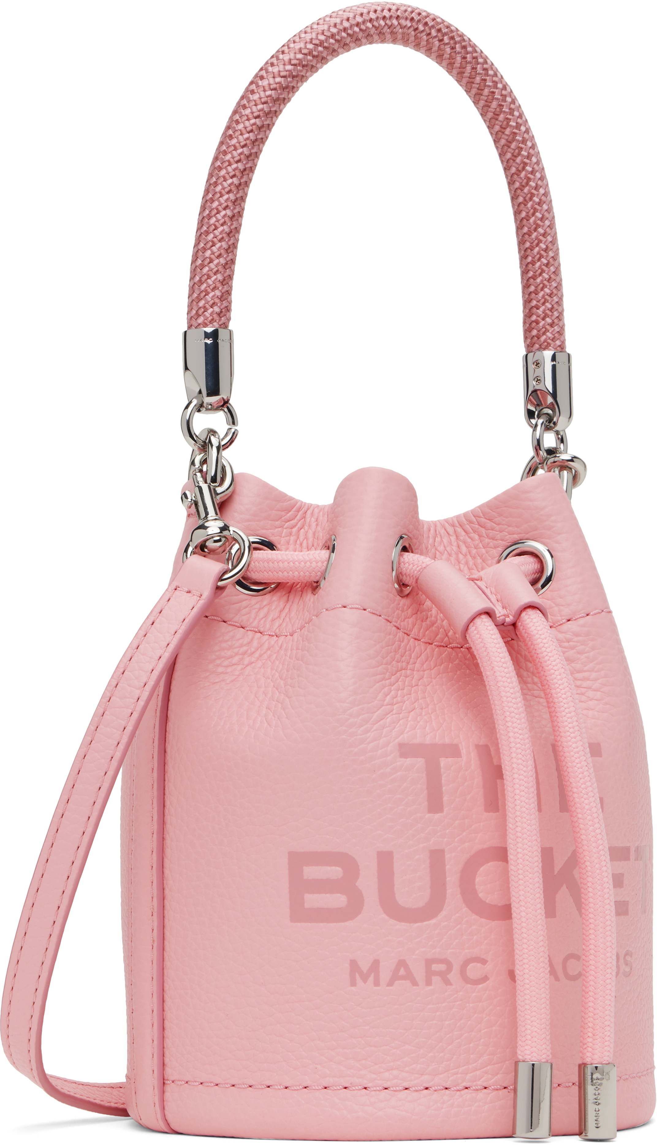 Shop Marc Jacobs Pink 'the Leather Mini Bucket' Bag In 669 Ribbon Pink