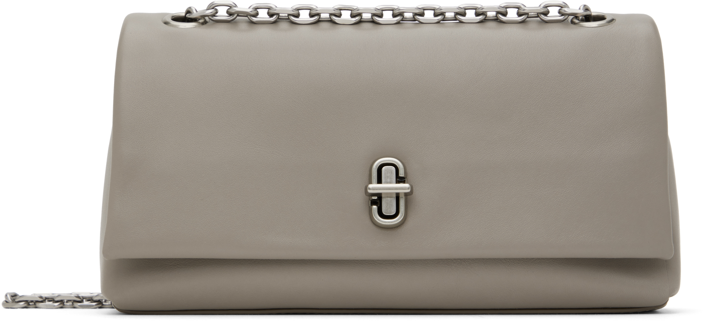 Shop Marc Jacobs Gray 'the Dual Chain' Bag In 055 Cement