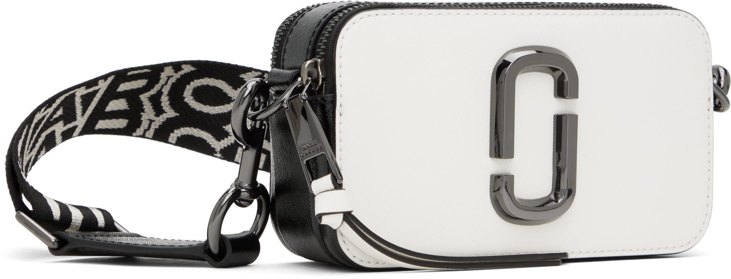 Marc Jacobs Black & White 'the Bi-color Snapshot' Bag In 005 Black/white