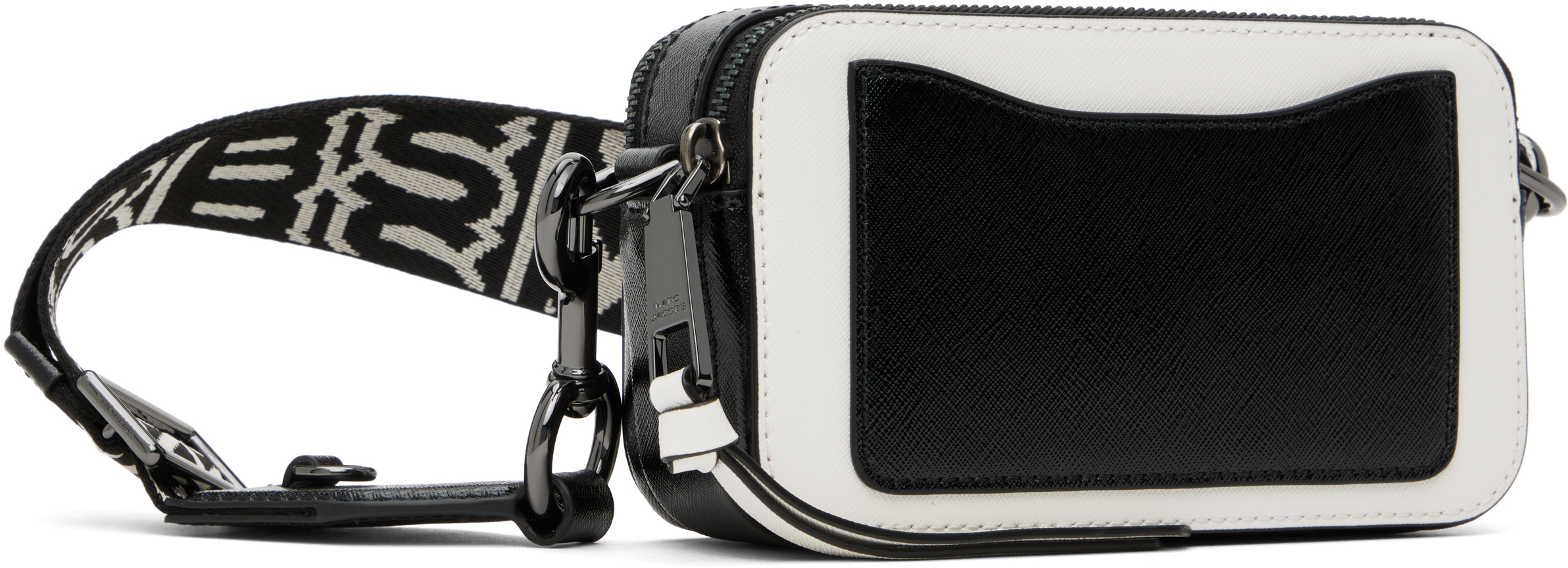 Marc Jacobs Black & White 'the Bi-color Snapshot' Bag In 005 Black/white