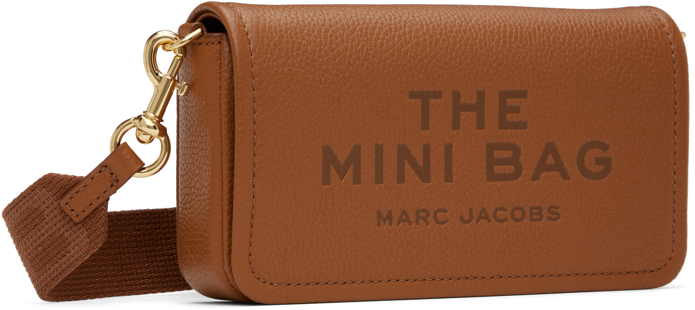 Marc Jacobs Brown 'the Leather Mini' Bag In 212 Argan Oil