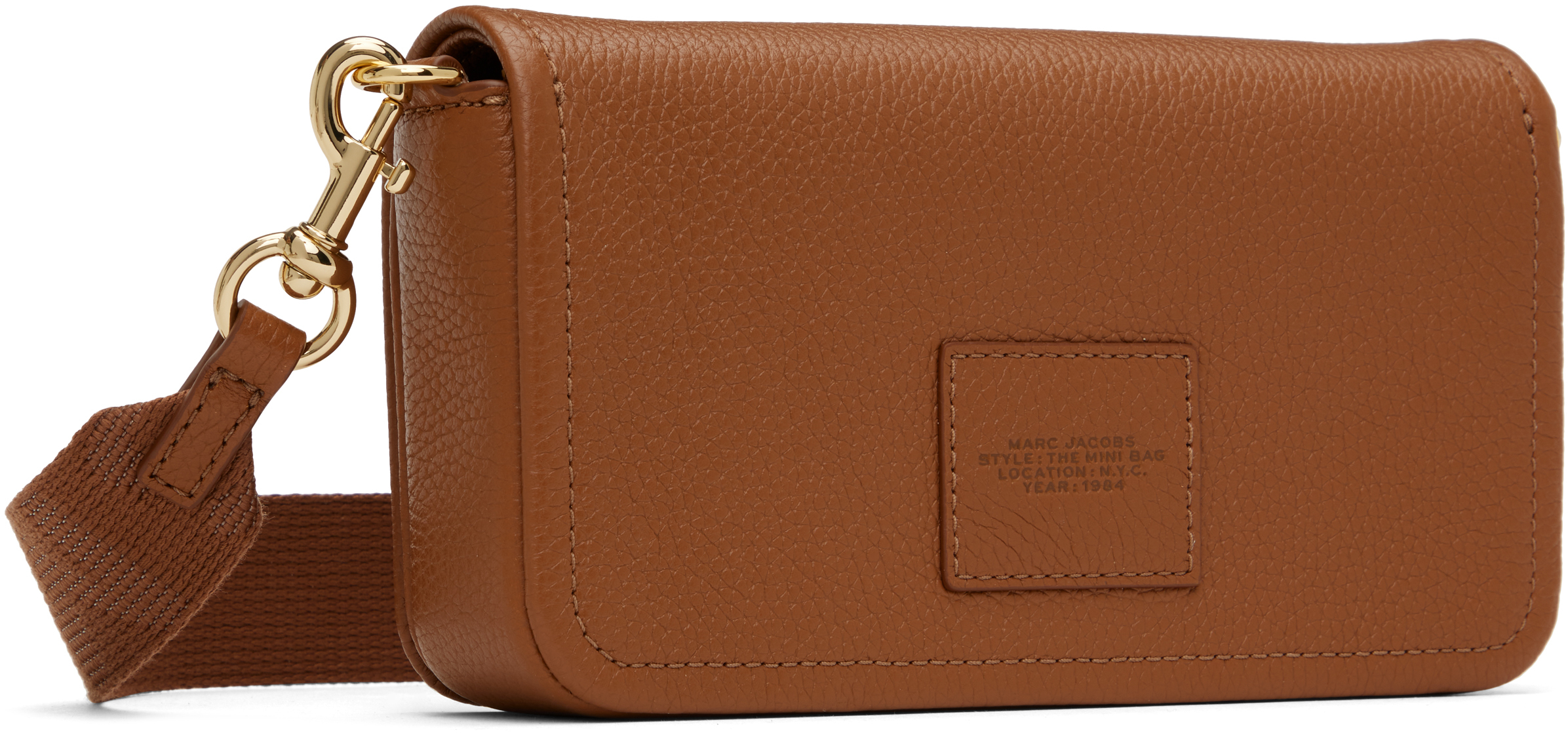 Marc Jacobs Brown 'the Leather Mini' Bag In 212 Argan Oil