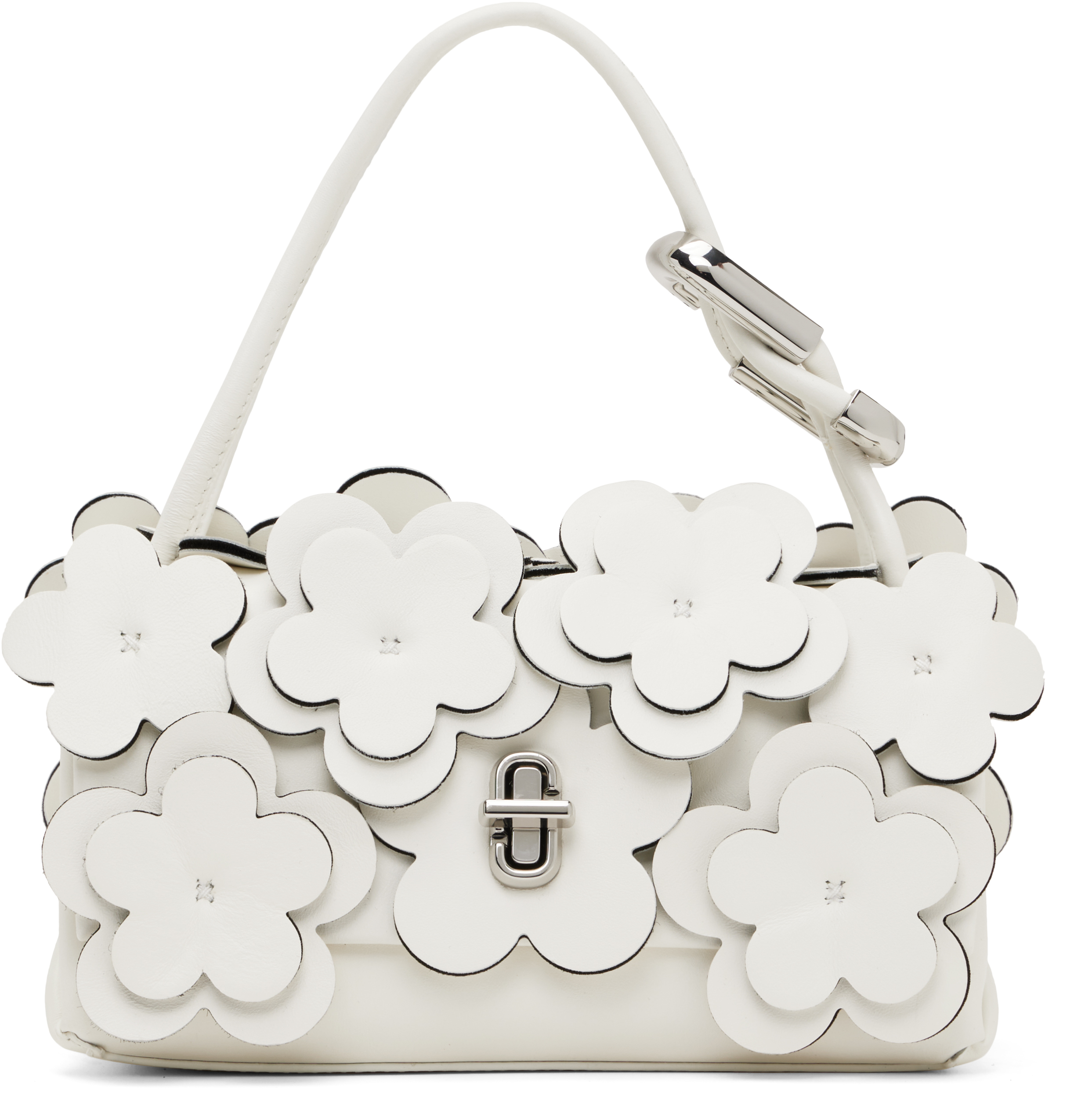 White 'The Daisy Applique Mini Dual' Bag