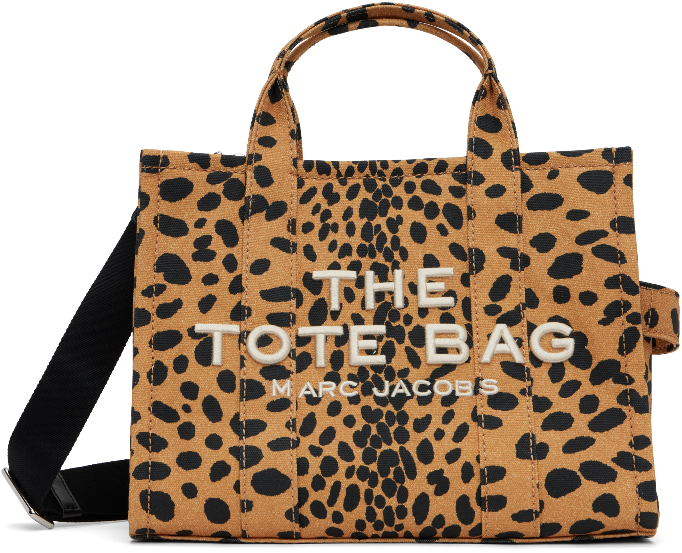 Marc Jacobs Tan & Black 'the Cheetah Canvas Medium' Tote In 002 Black Multi