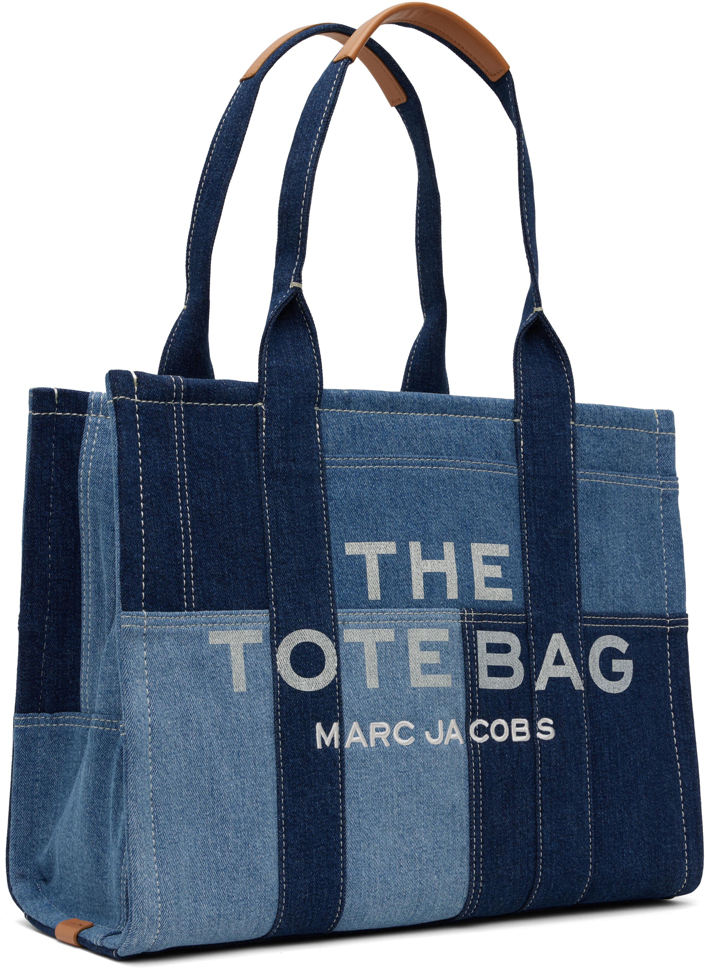 MARC JACOBS BLUE 'THE DENIM LARGE' TOTE