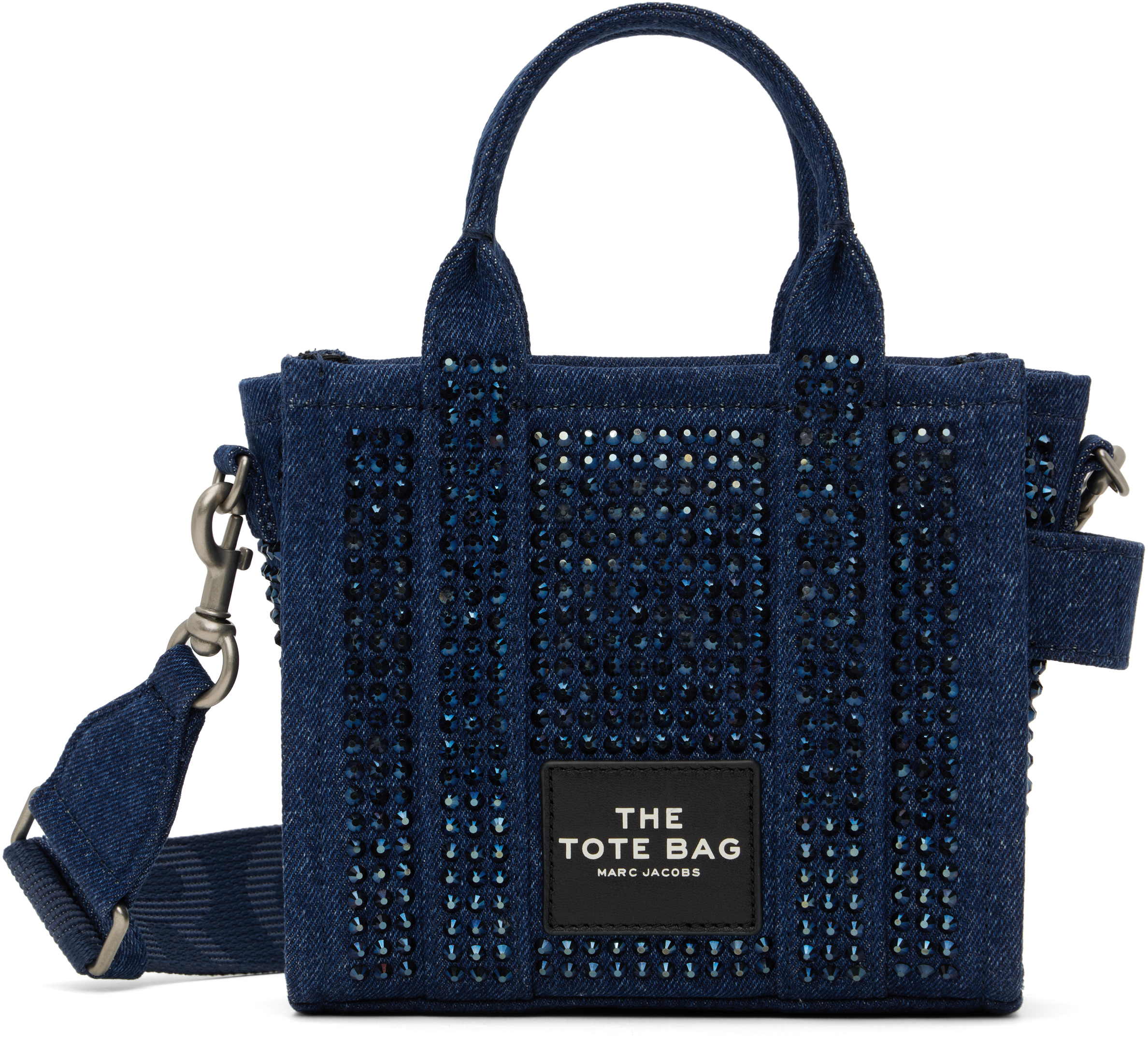 Blue 'The Crystal Denim Crossbody' Tote