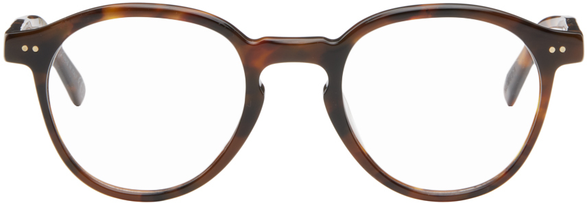 Shop Retrosuperfuture Brown & Black 'the Warhol' Glasses In Havana