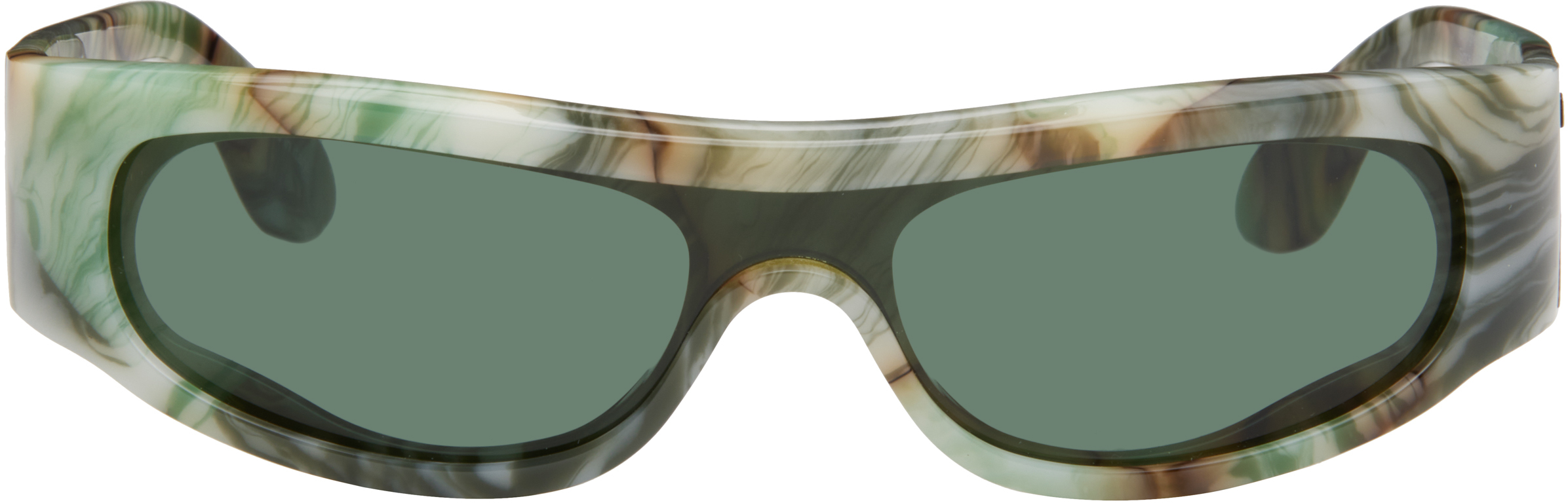 Retrosuperfuture Multicolor Pharaoh Sunglasses In Green