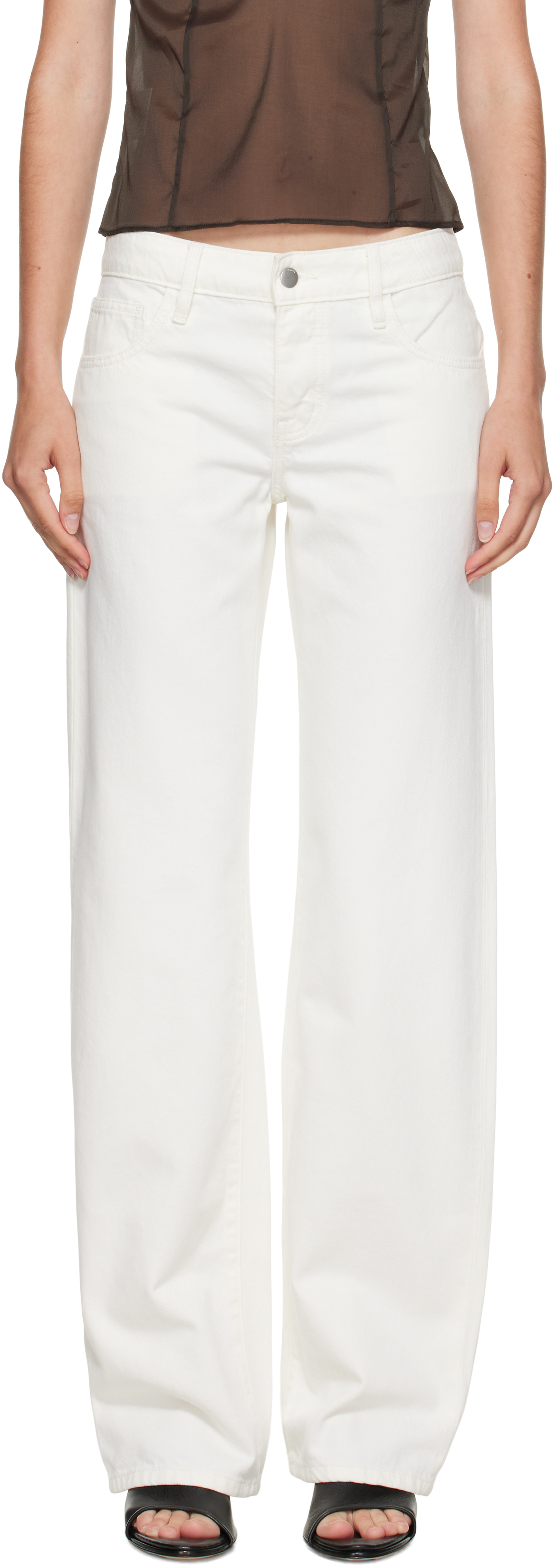 White Outland Denim Edition 90s Low Rise Jeans