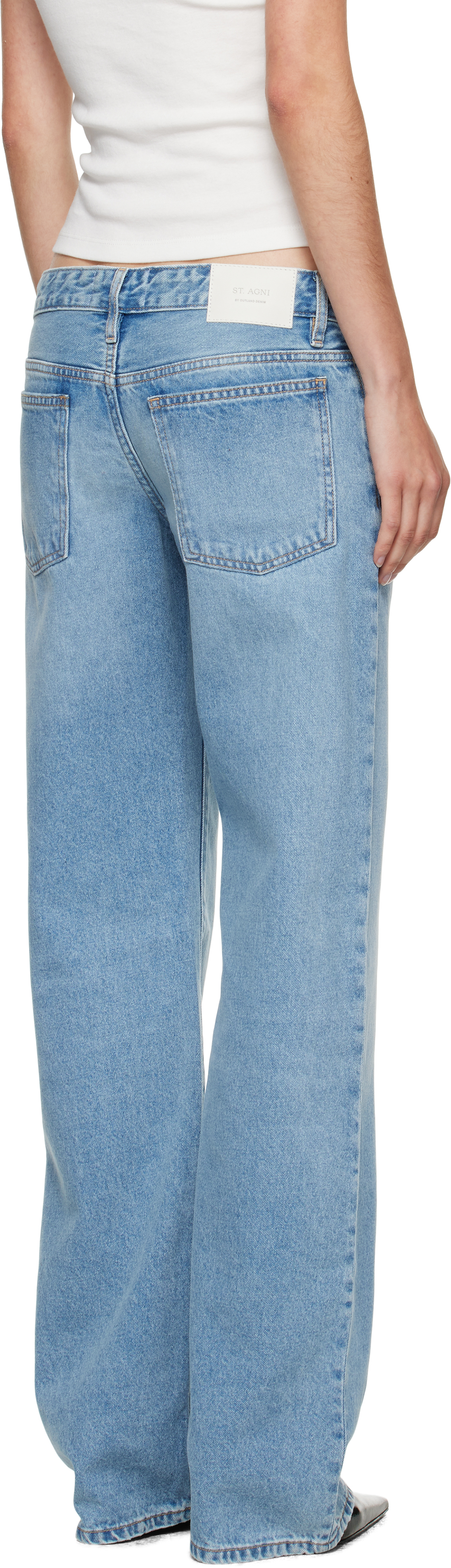 St Agni Blue Outland Denim Edition 90s Low Rise Jeans In Brown