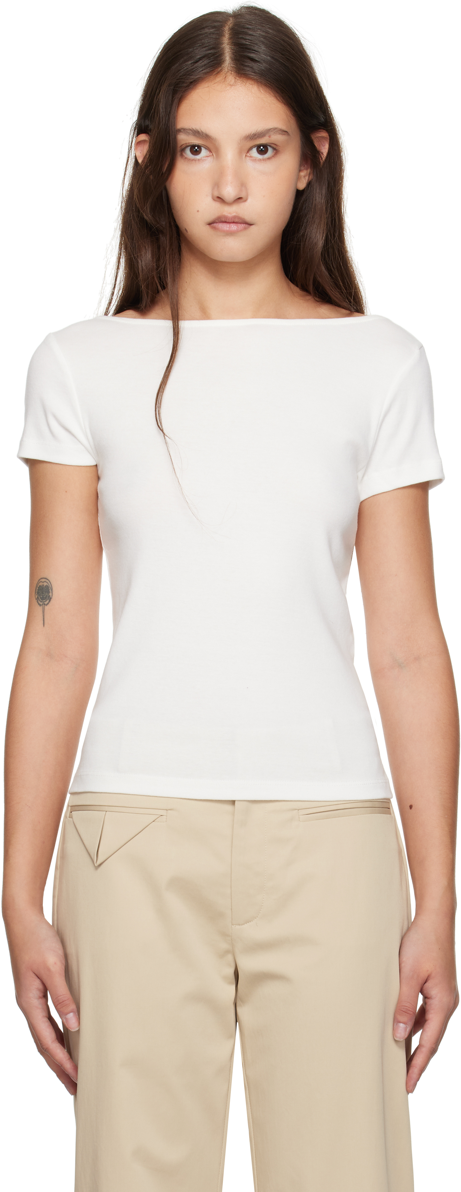 White Organic Cotton Ballet T-shirt