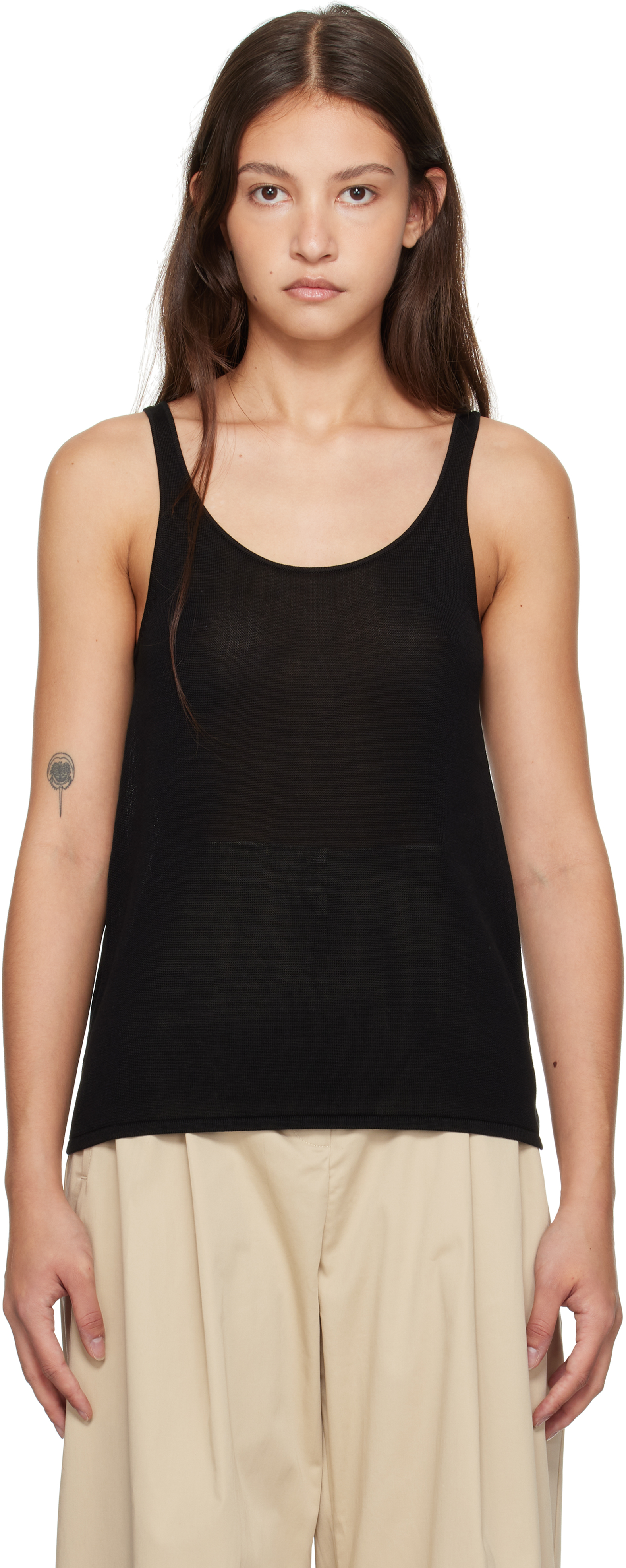 Black Cowl Back Camisole