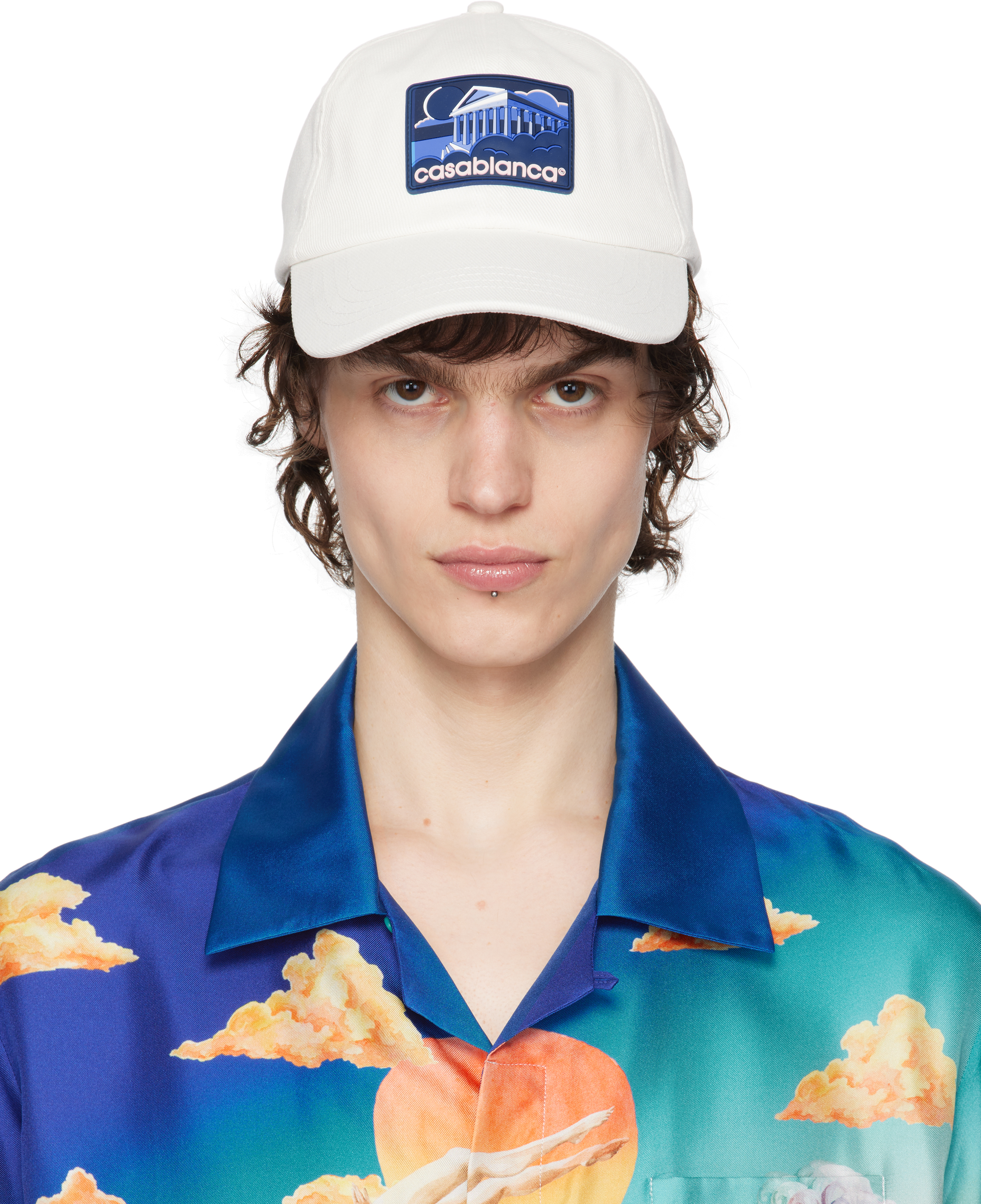 Off-White Greek Temple Cap