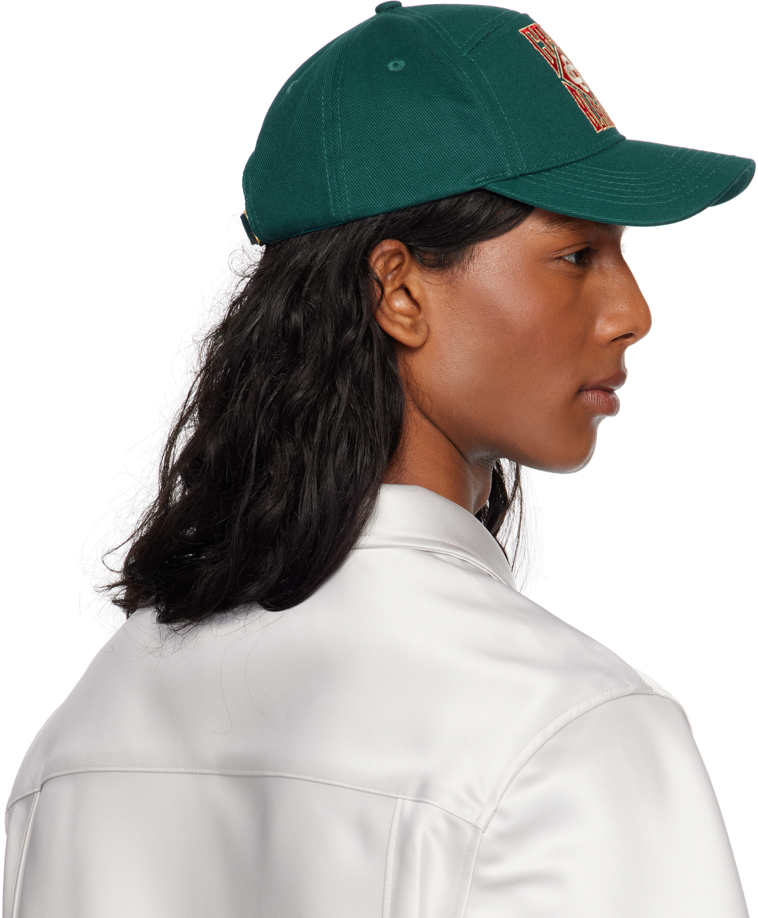 Casablanca Gothic Stacked Logo Embroidered Cap In Gothic Stacked Logo