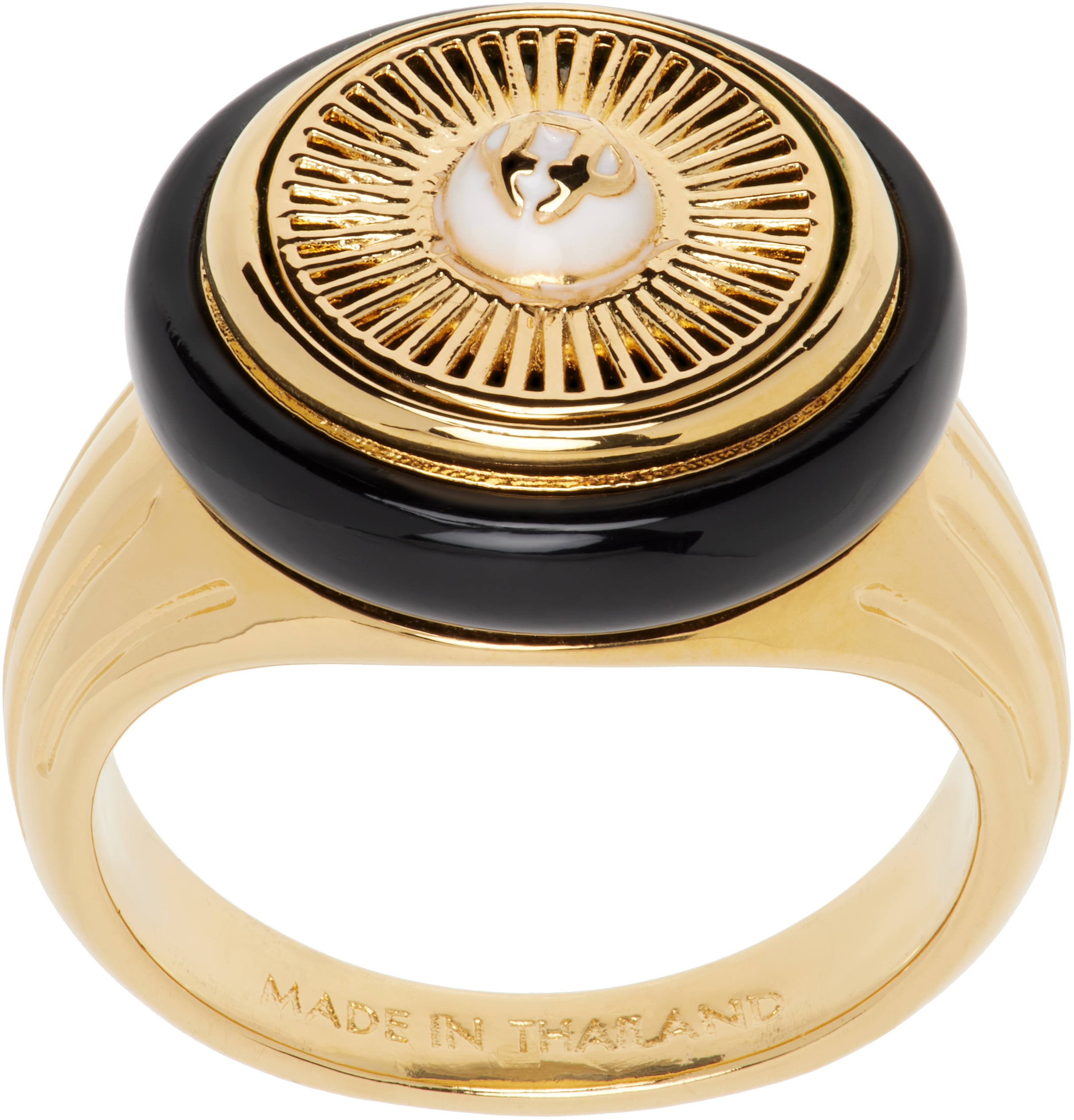 Gold Spoke Wheel Ring