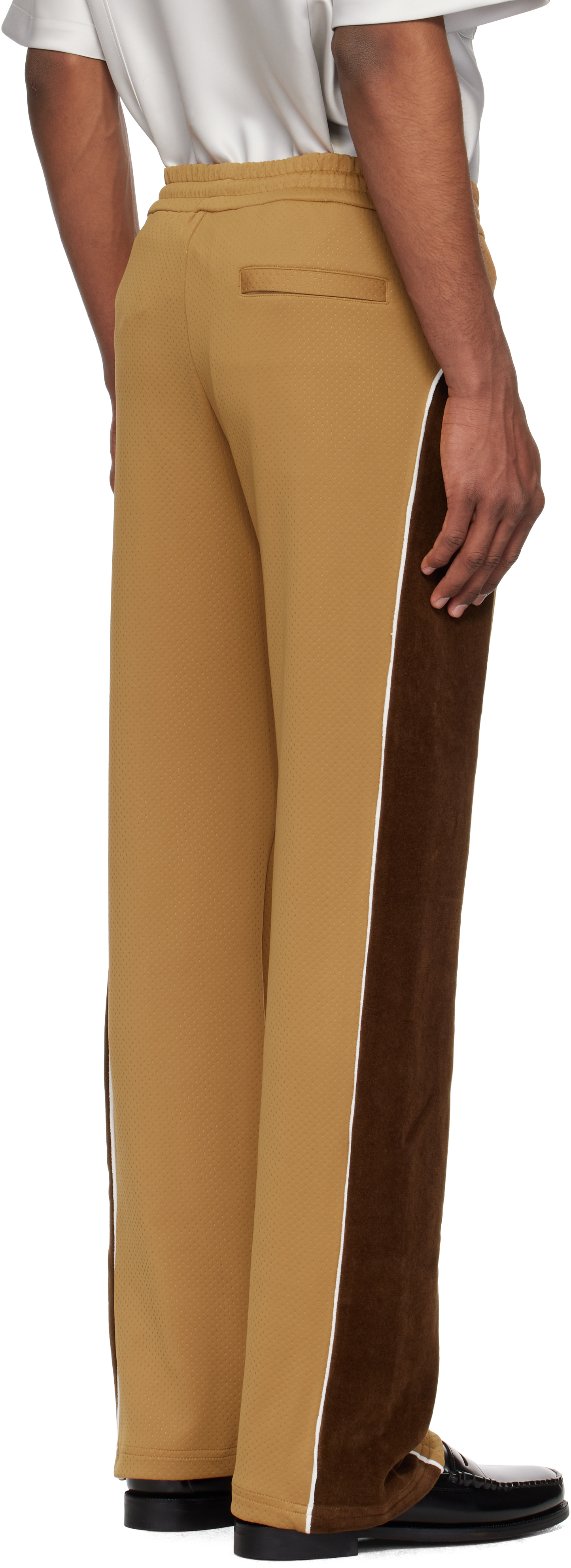 Casablanca Chenille Track Pants In Beige / Brown