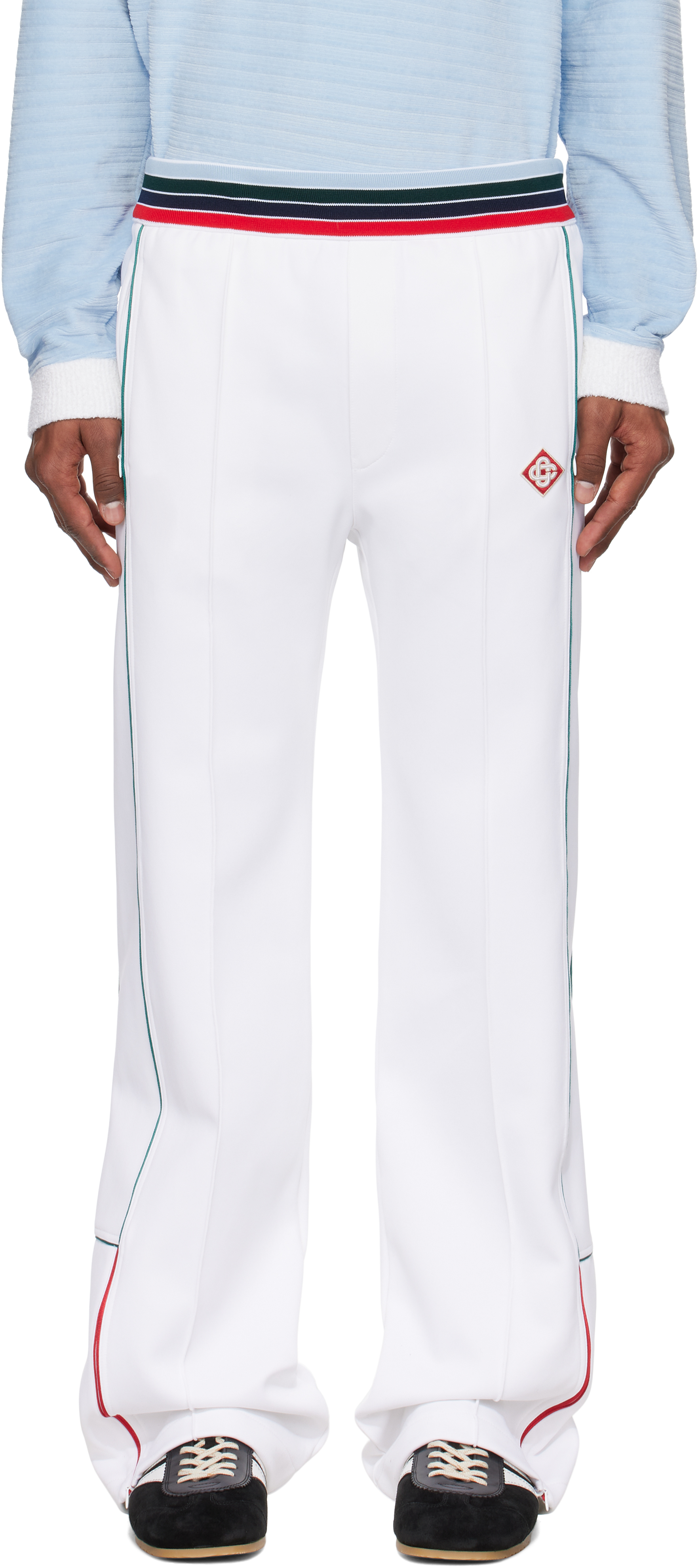 White Casa Way Sports Track Pants