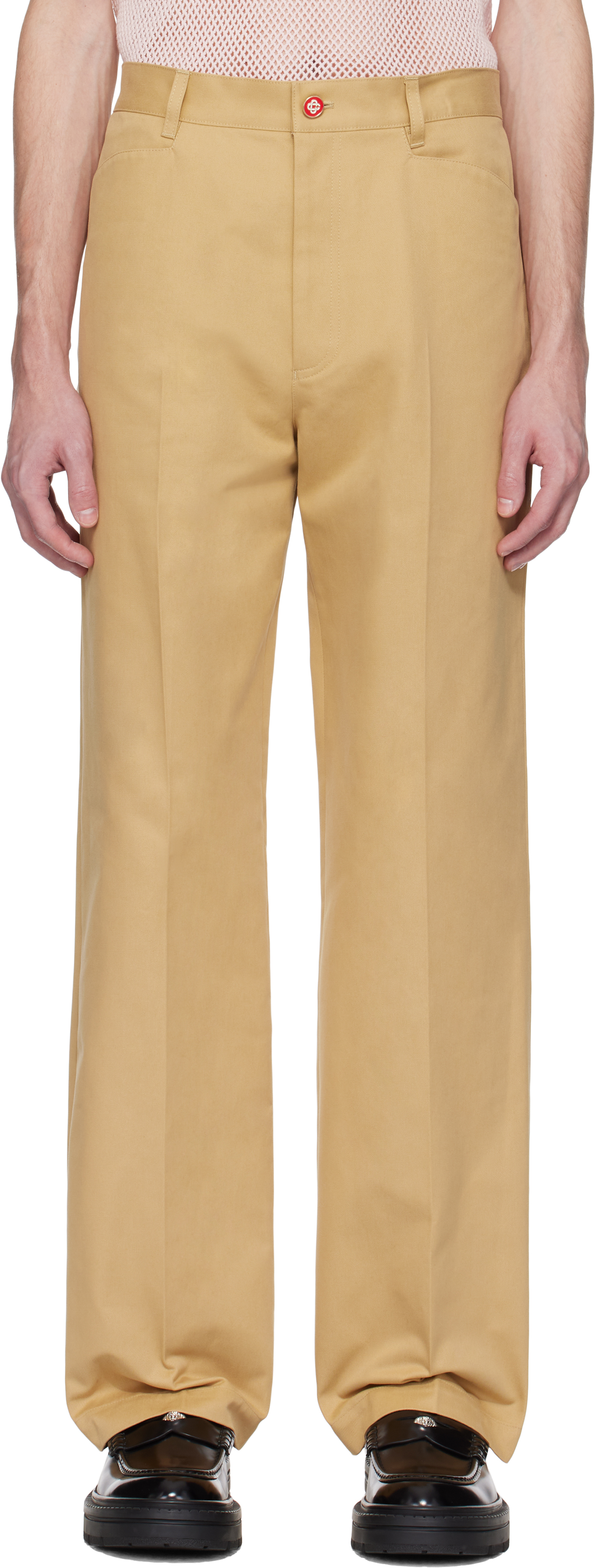 Tan Cotton Chino Trousers