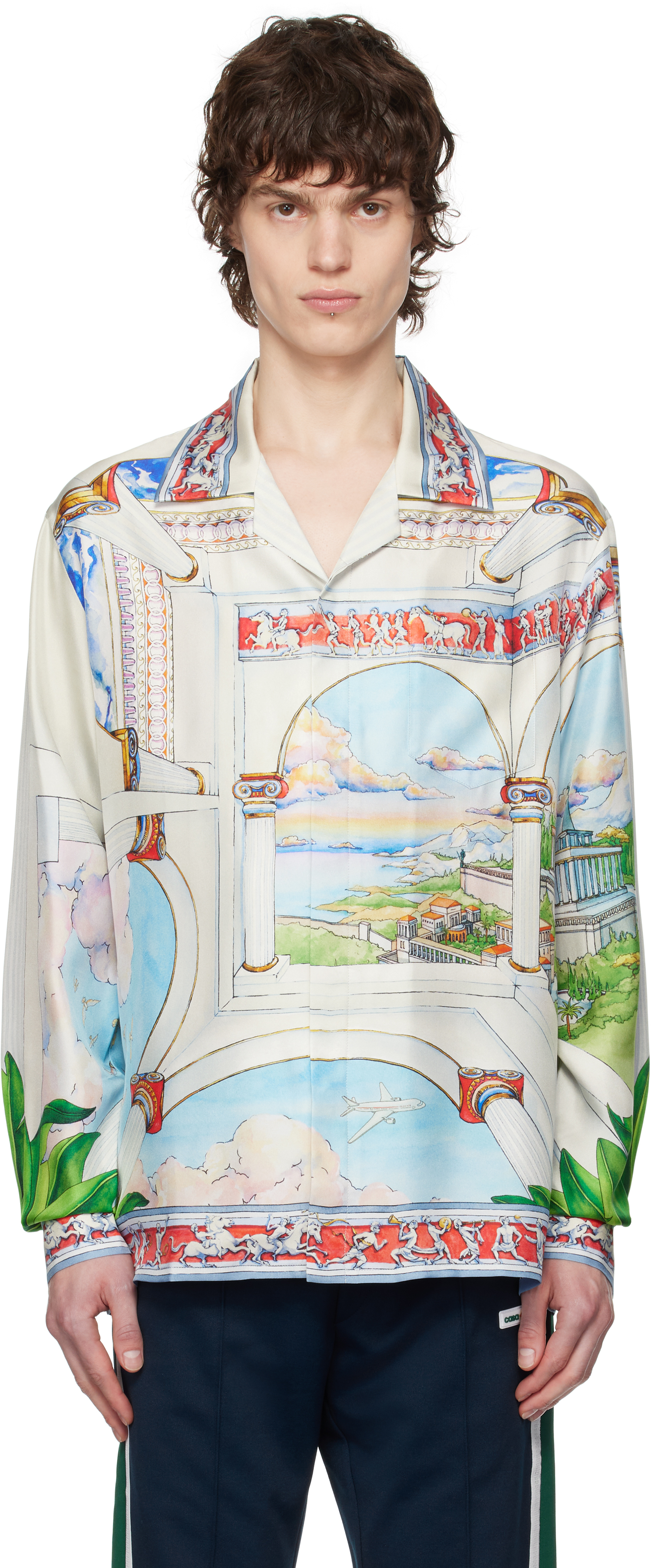 Multicolor 
Le Passage
 Silk Shirt