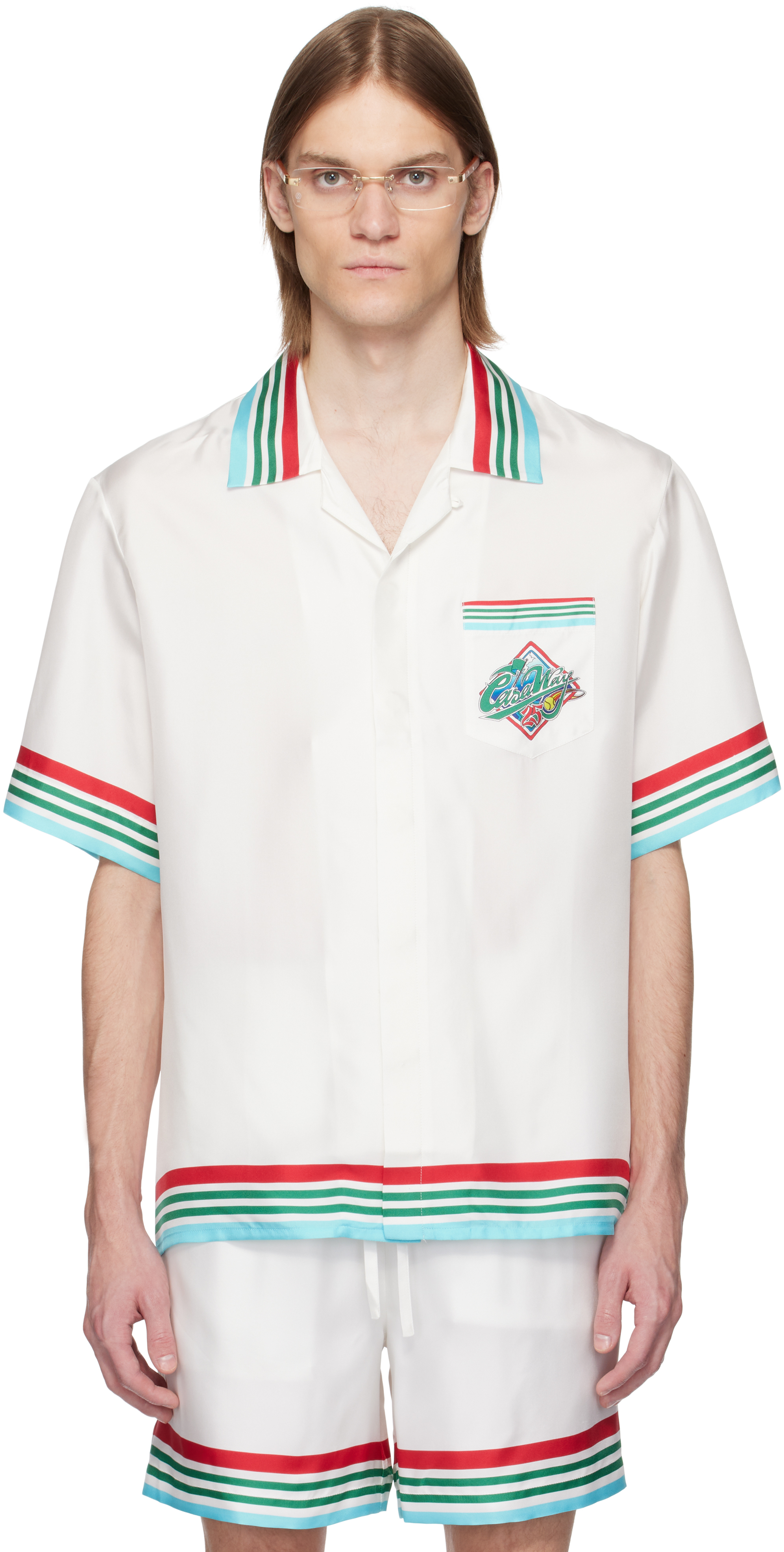 White 'Casa Way' World Series Silk Shirt