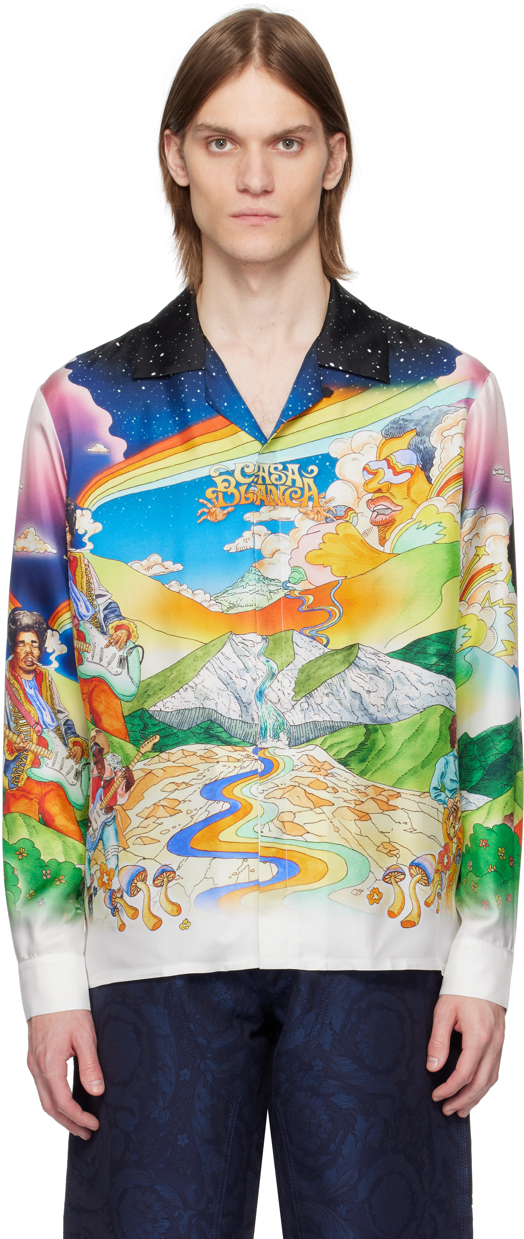 Multicolor 'La Musique' Silk Shirt