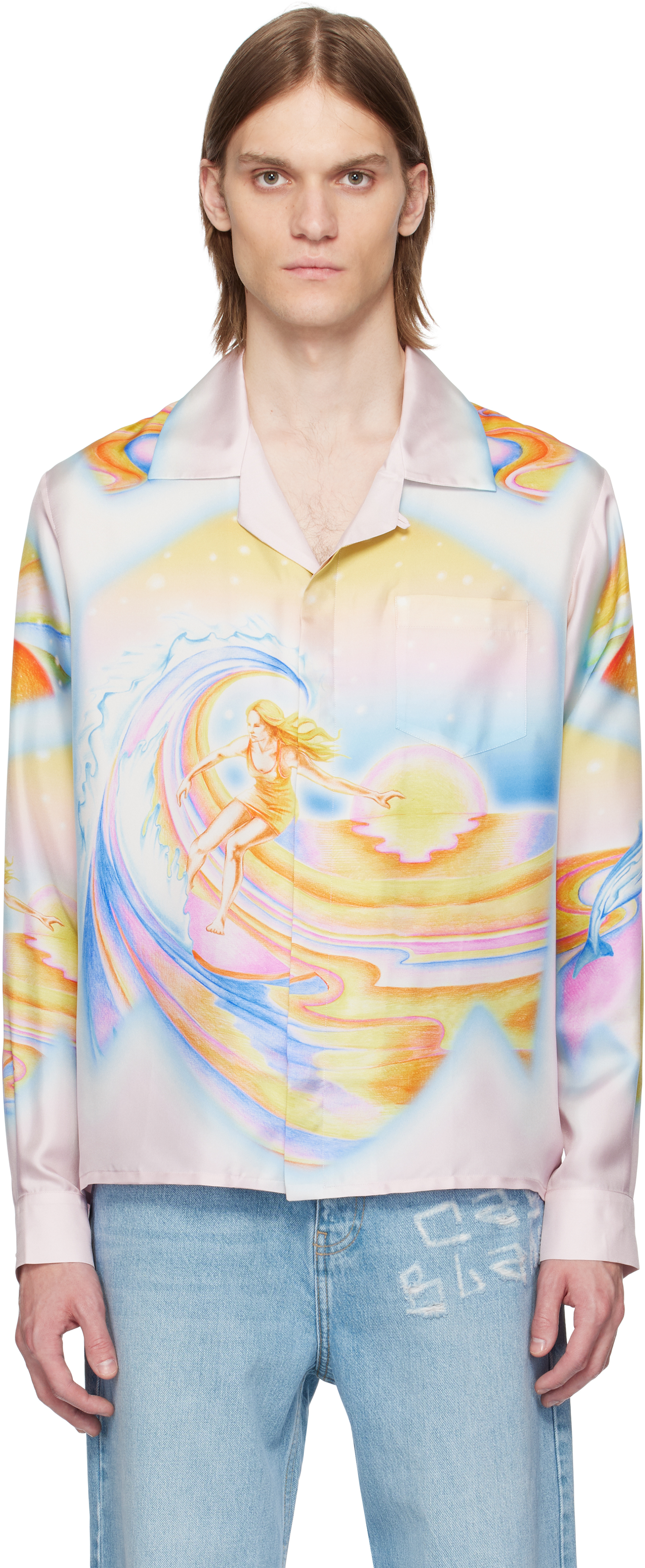 Multicolor Psychedelic Nirvana Silk Shirt