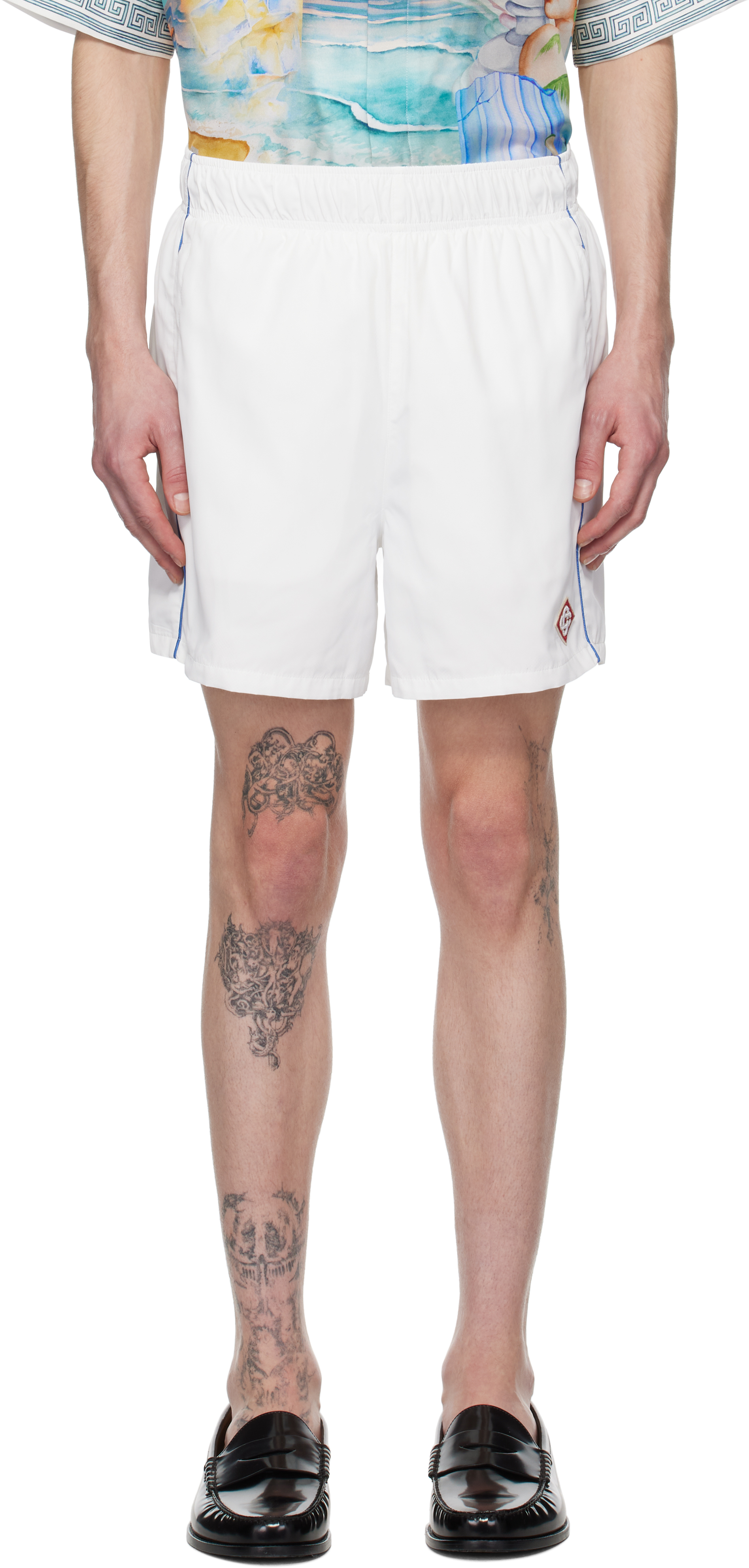 White Midnight Acropolis Windbreaker Shorts