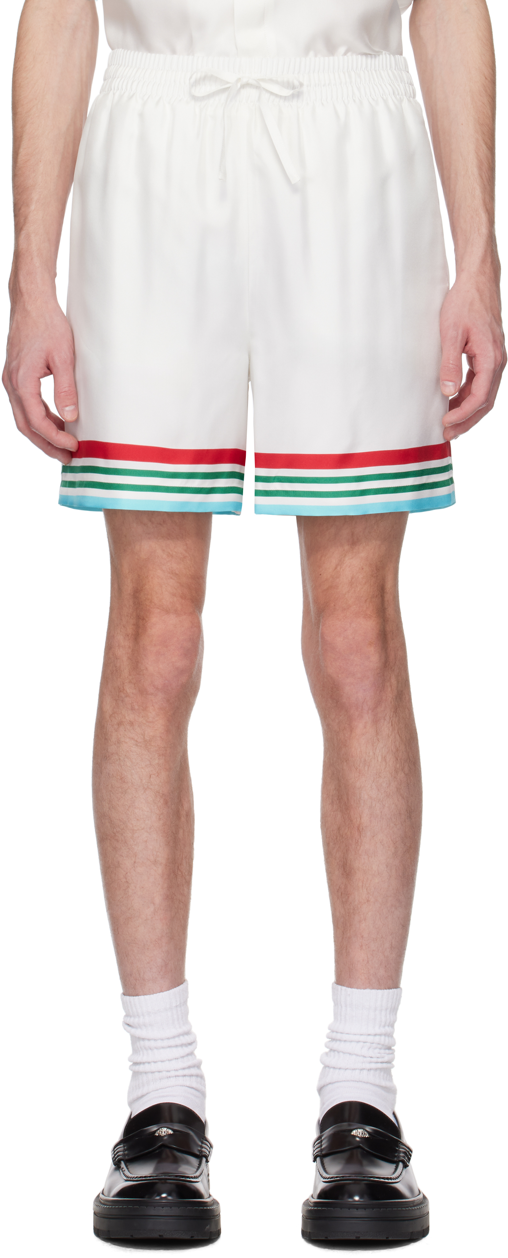 White 'Casa Way' World Series Silk Shorts