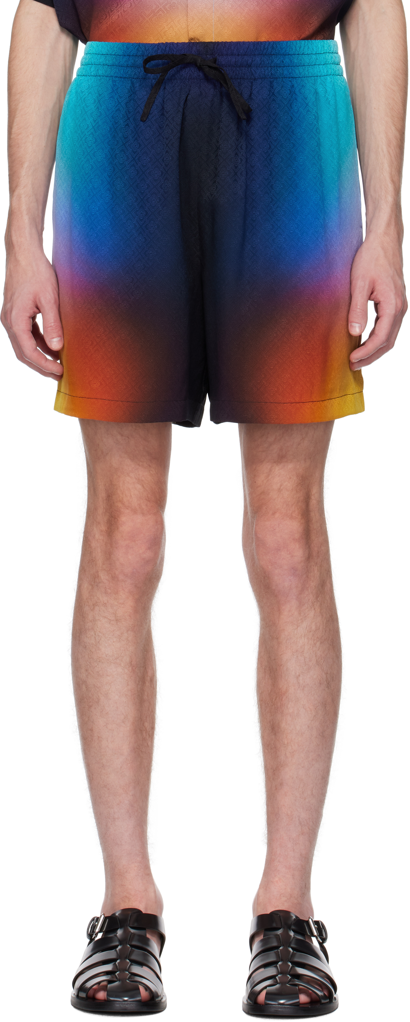 Multicolor Gradient Silk Shorts