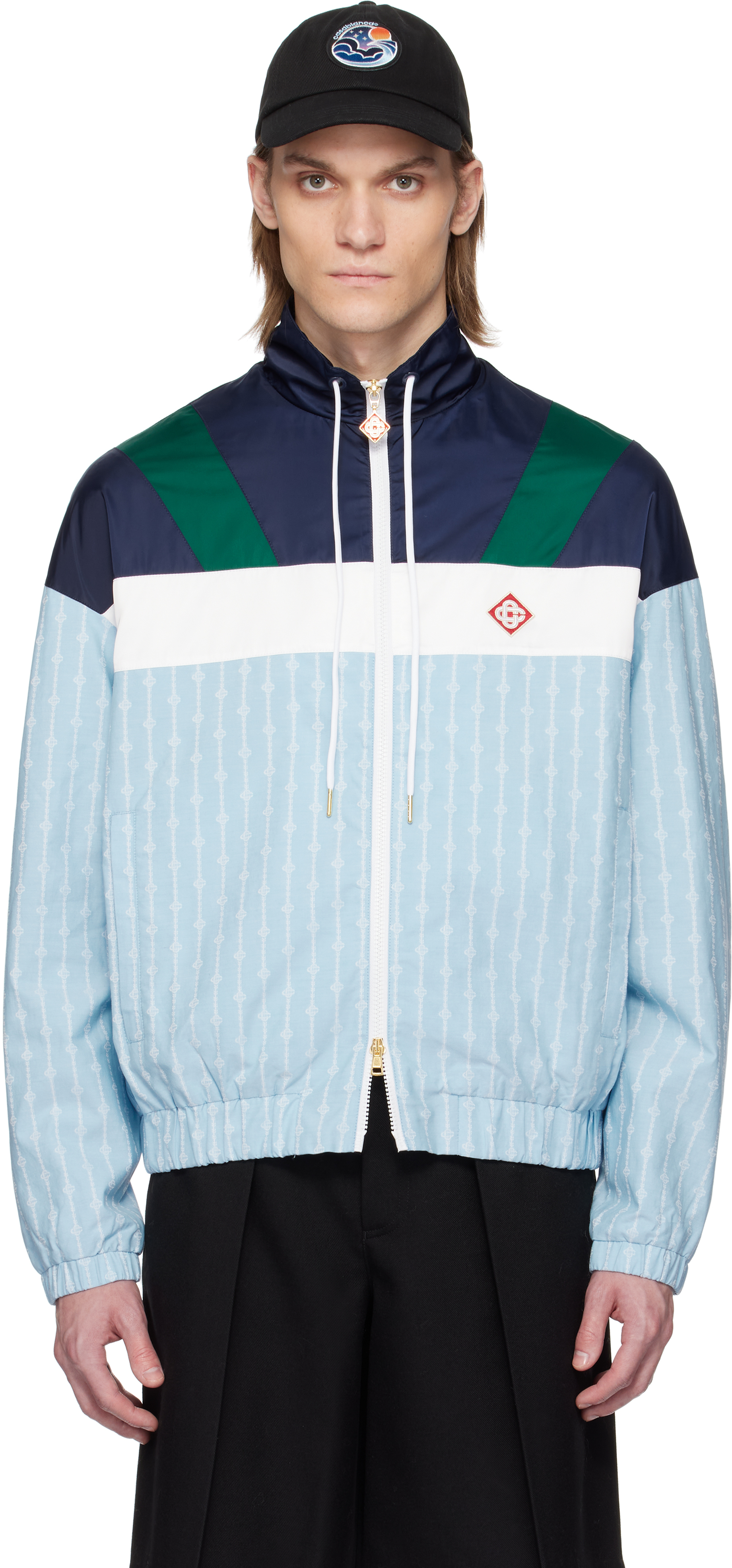 Multicolor Pinstripe Laurel Track Jacket