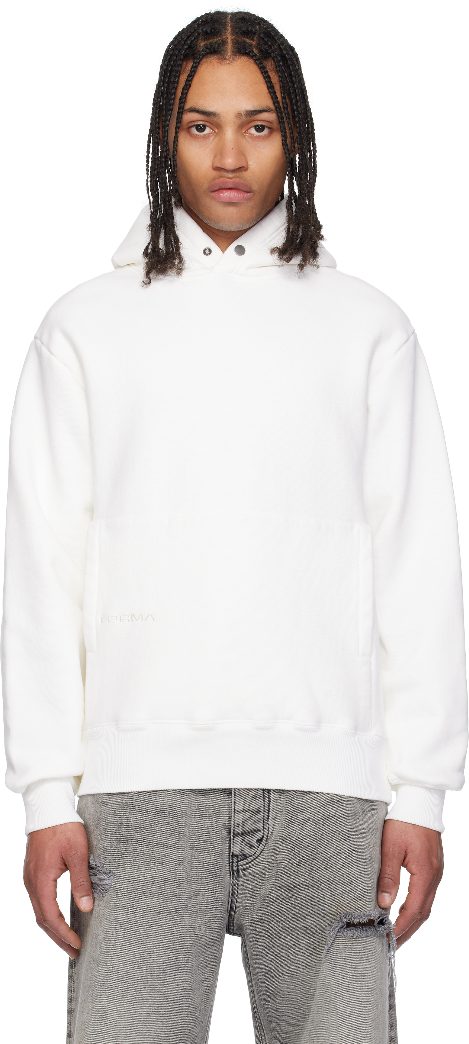 Forma White Classic Hoodie In 002 White