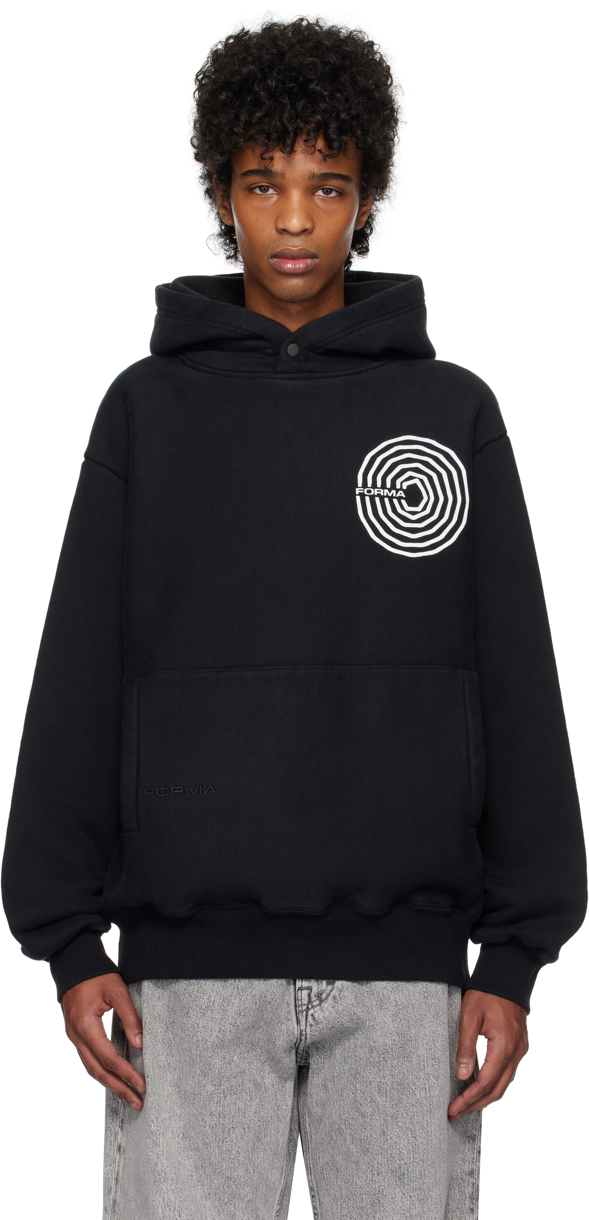 Black Spiral Logo Classic Hoodie