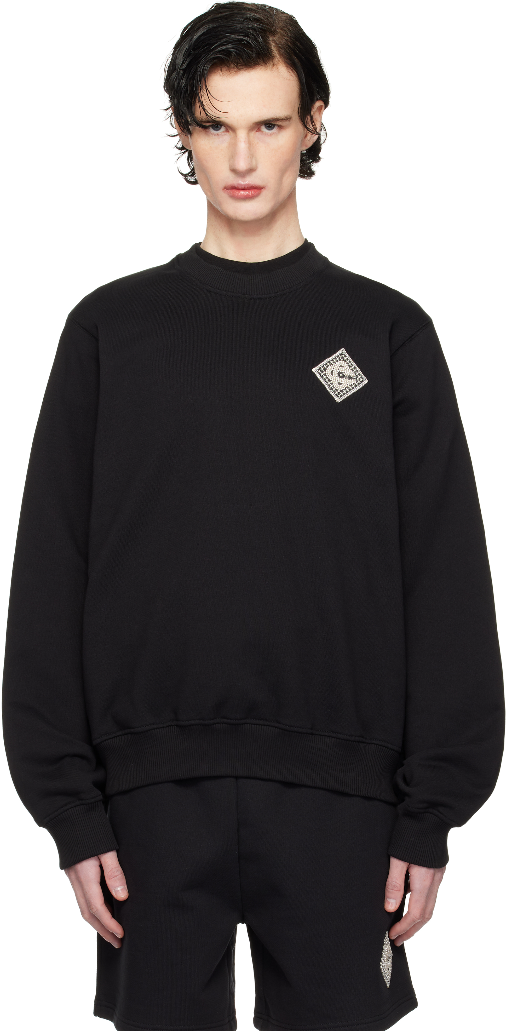 Black Pearl Diamond Patch Sweatshirt