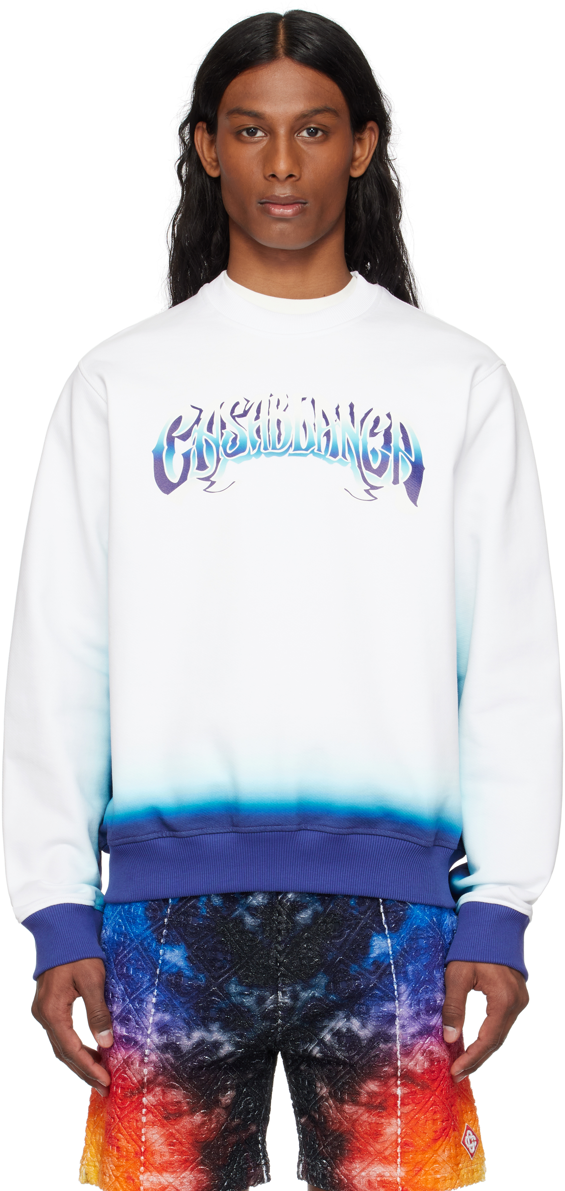 White & Blue Fade Sweatshirt