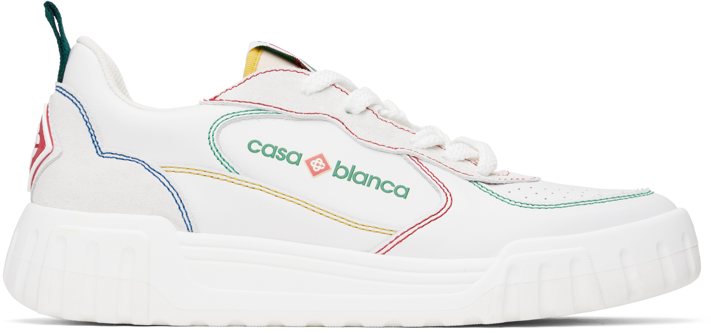 【関税込み】Casablanca ホワイト The Court スニーカー Casablanca The Court Sneakers | White | FARFETCH JO