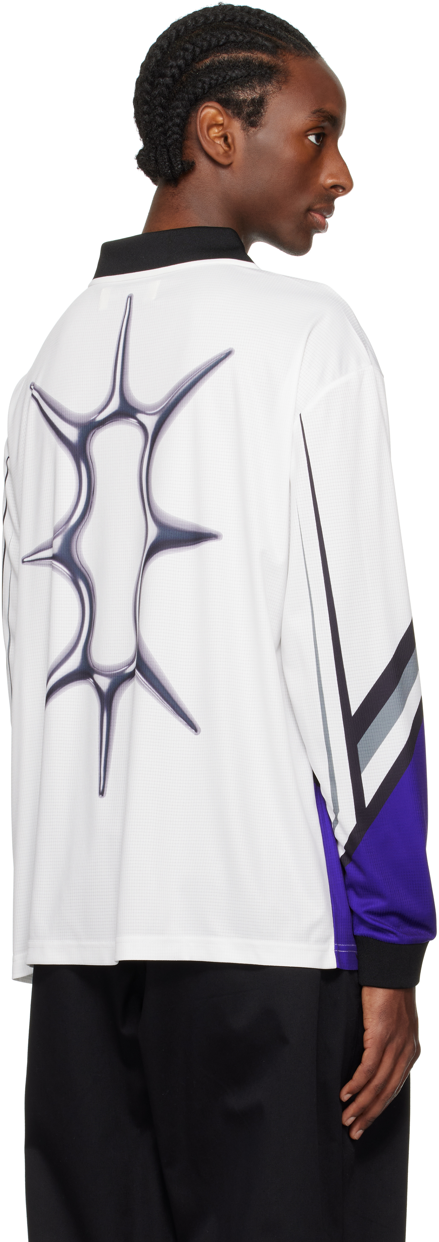 Metalwood Studio Men S X-games Longsleeve Jersey White / Blurple In White/blurple
