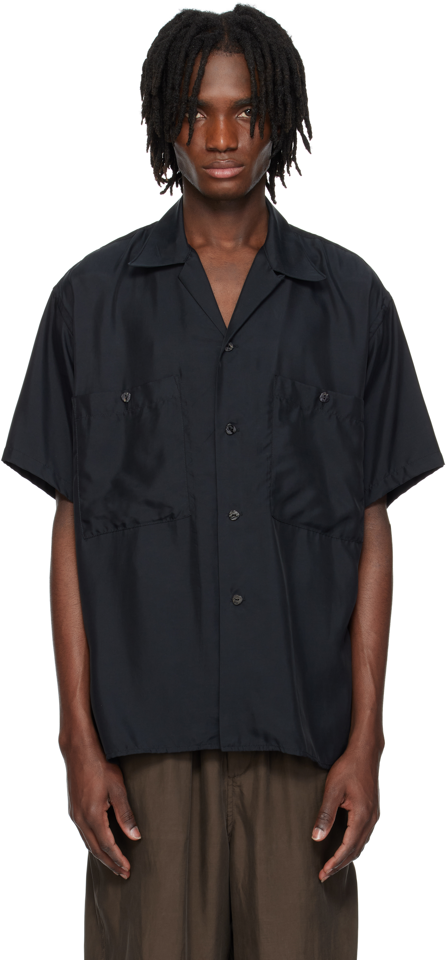 トップス YOKE - OVERSIZED OPEN COLLAR SHIRT YOKE / CUPRO OPEN COLLAR SHIRT – carol ONLINE STORE