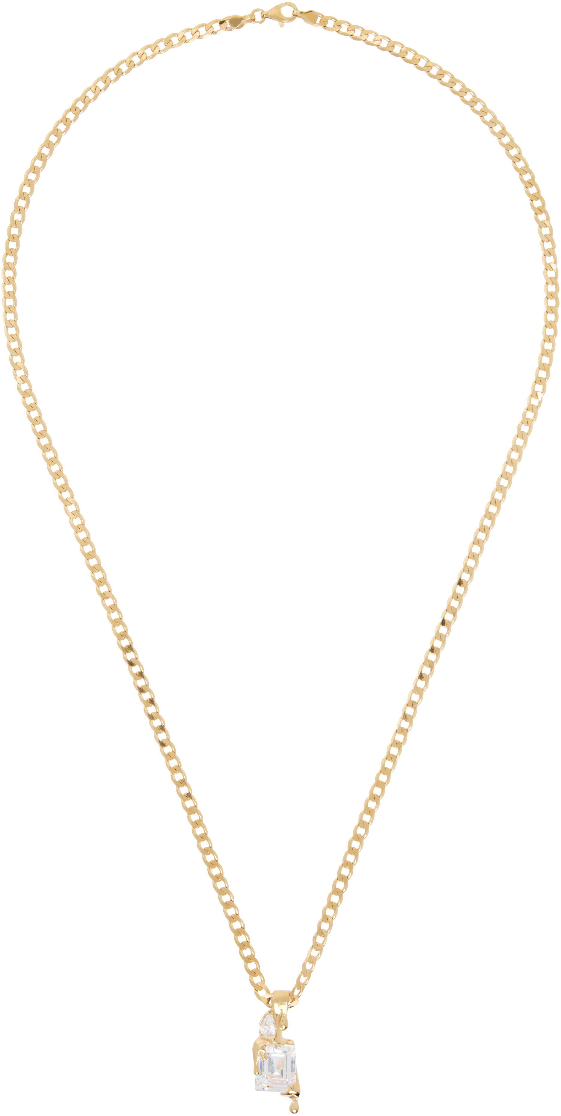 Gold Melt Curb Necklace