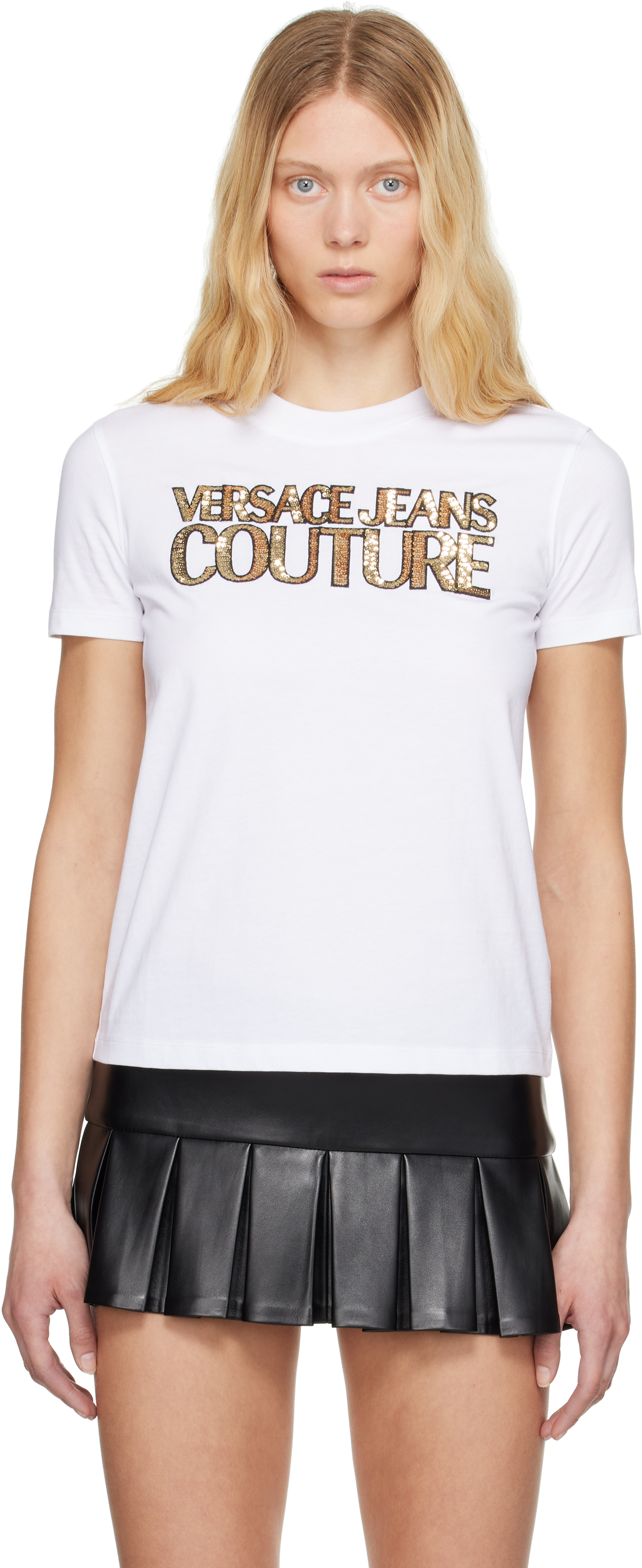 Versace スパンコールロゴトップスS - メルカリ